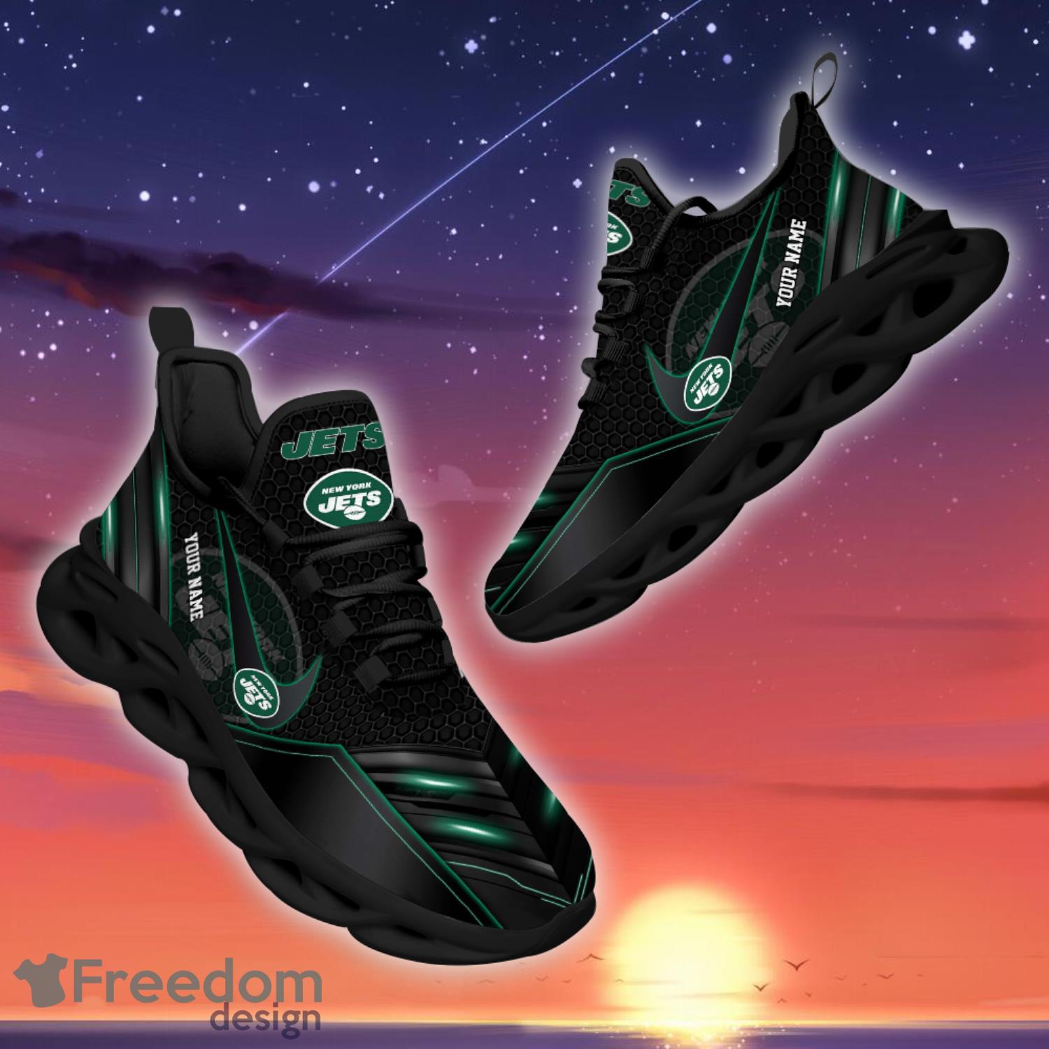 Custom Name New York Jets NFL Logo New Add Max Soul Shoes Men