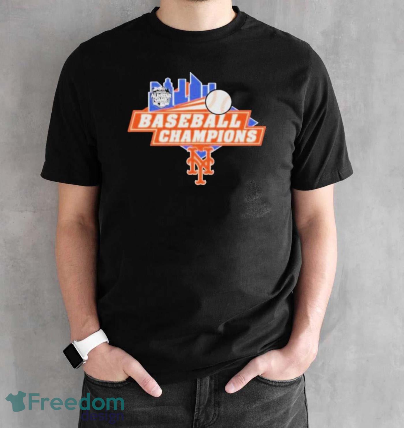 new york mets baseball champions seattle all star game 2023 logo shirt - Black Unisex T-Shirt