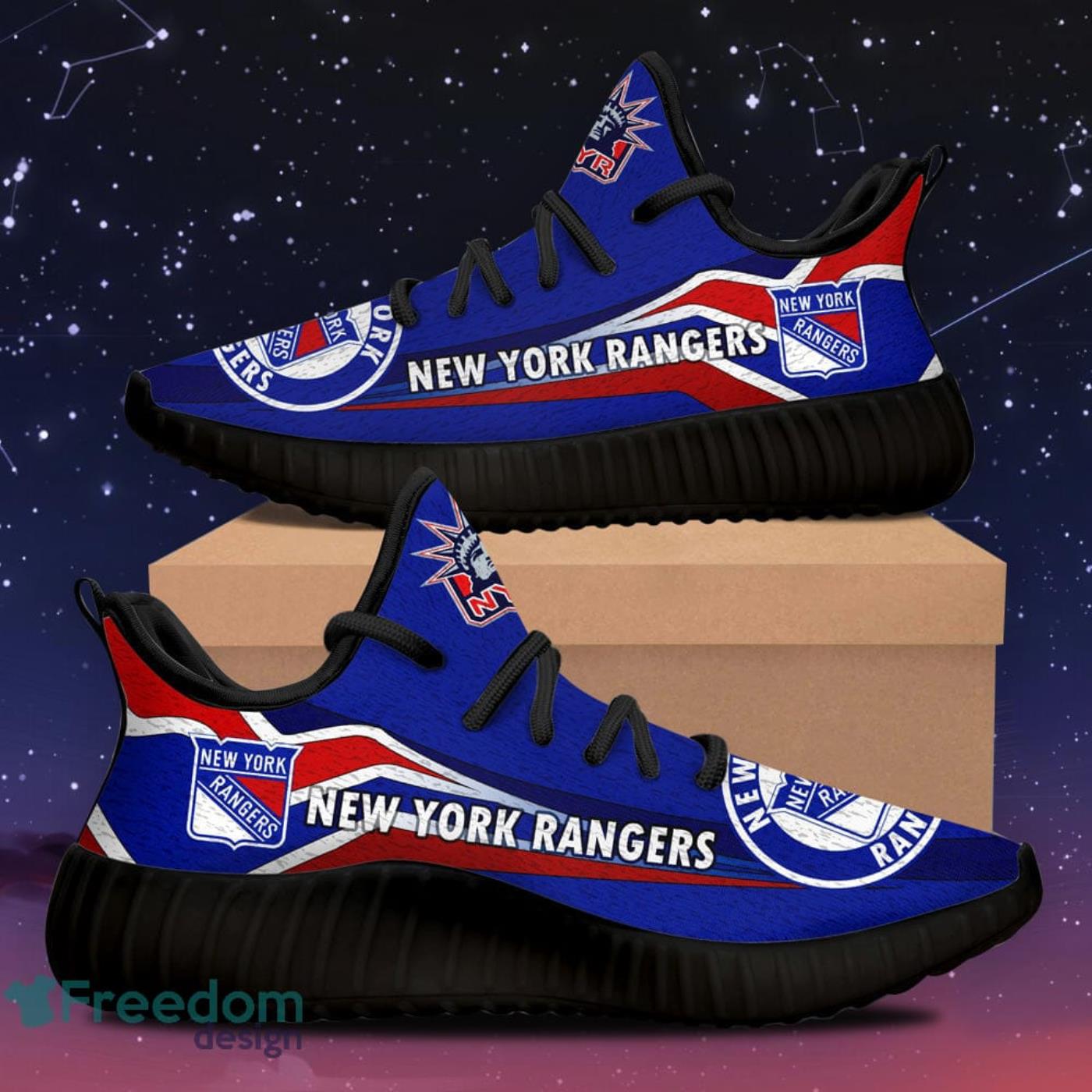 NHL New York Rangers Running Sneakers Yeezy Shoes Men And Women