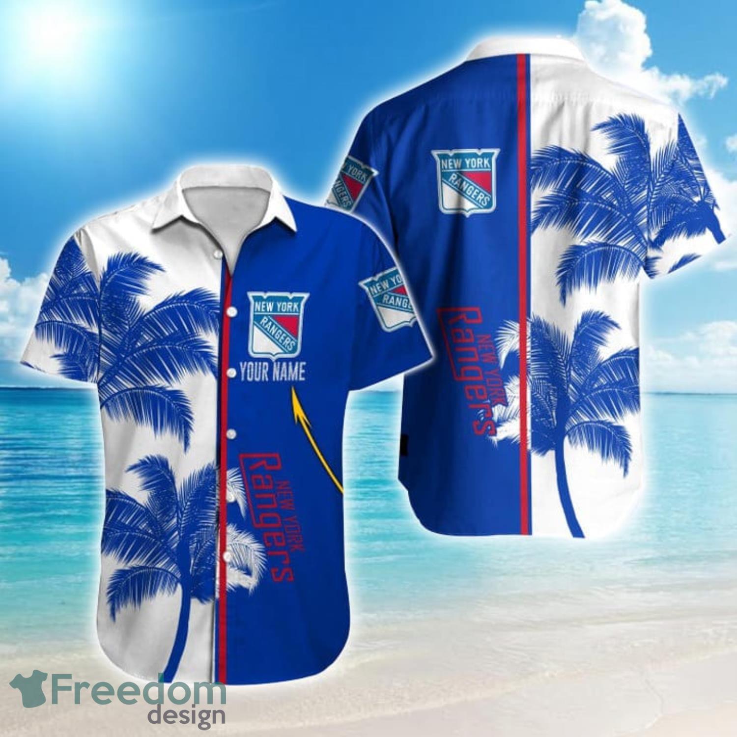 NHL New York Rangers Design Logo 2 Hawaiian Shirt For Men And