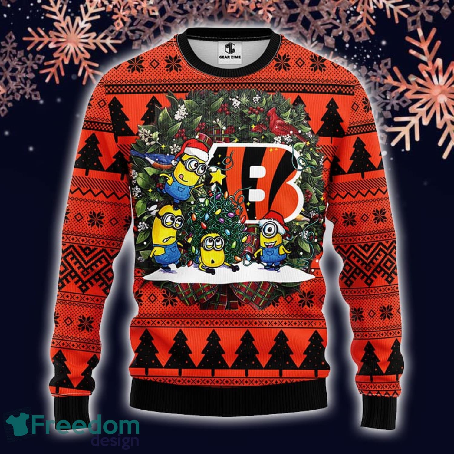 Cincinnati Bengals Ugly Black Sweater (Sweater Size: Small)