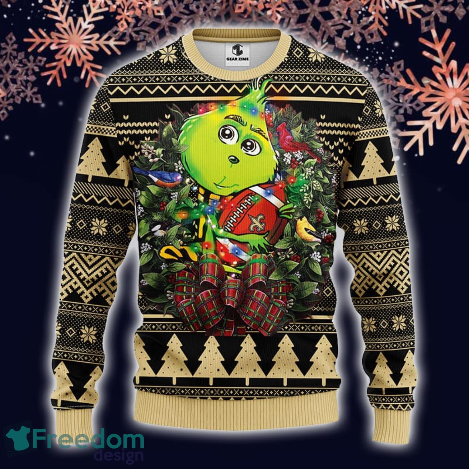 New Orleans Saints Christmas Grinch Christmas Sweater Saints Christmas  Sweater –