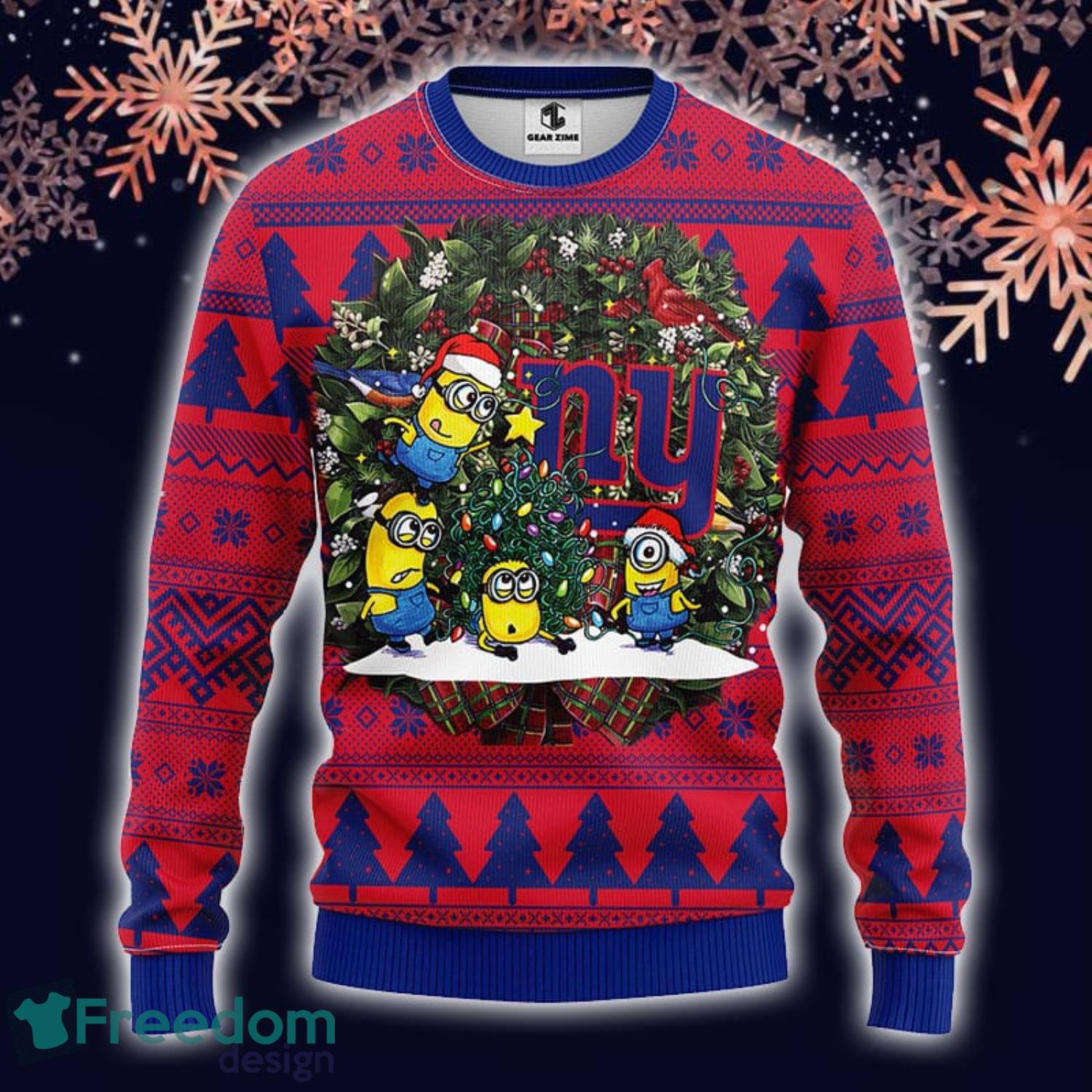 NFL New York Giants Funny Minion Ugly Christmas Sweater For Fans -  Freedomdesign