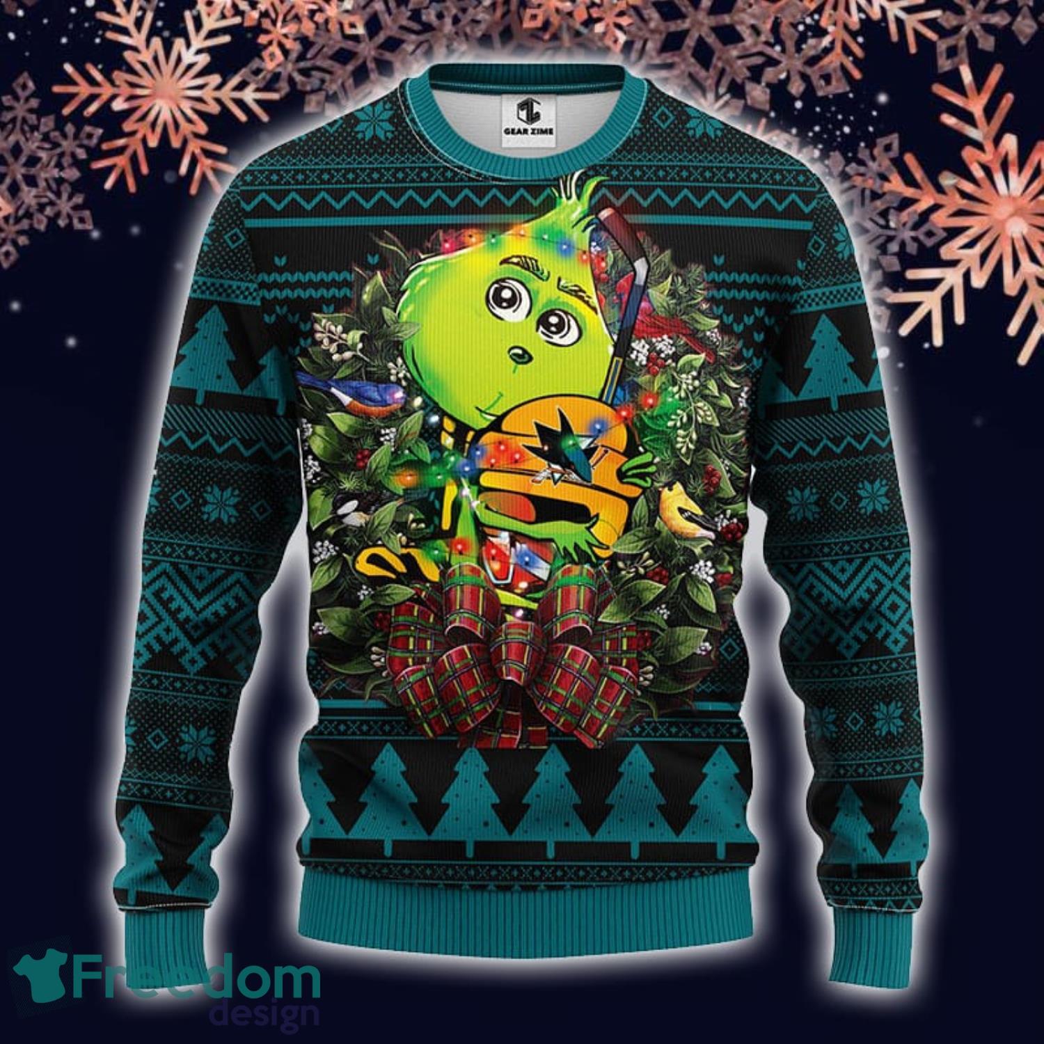 San Jose Sharks Grinch NHL Ugly Christmas Sweater - LIMITED EDITION