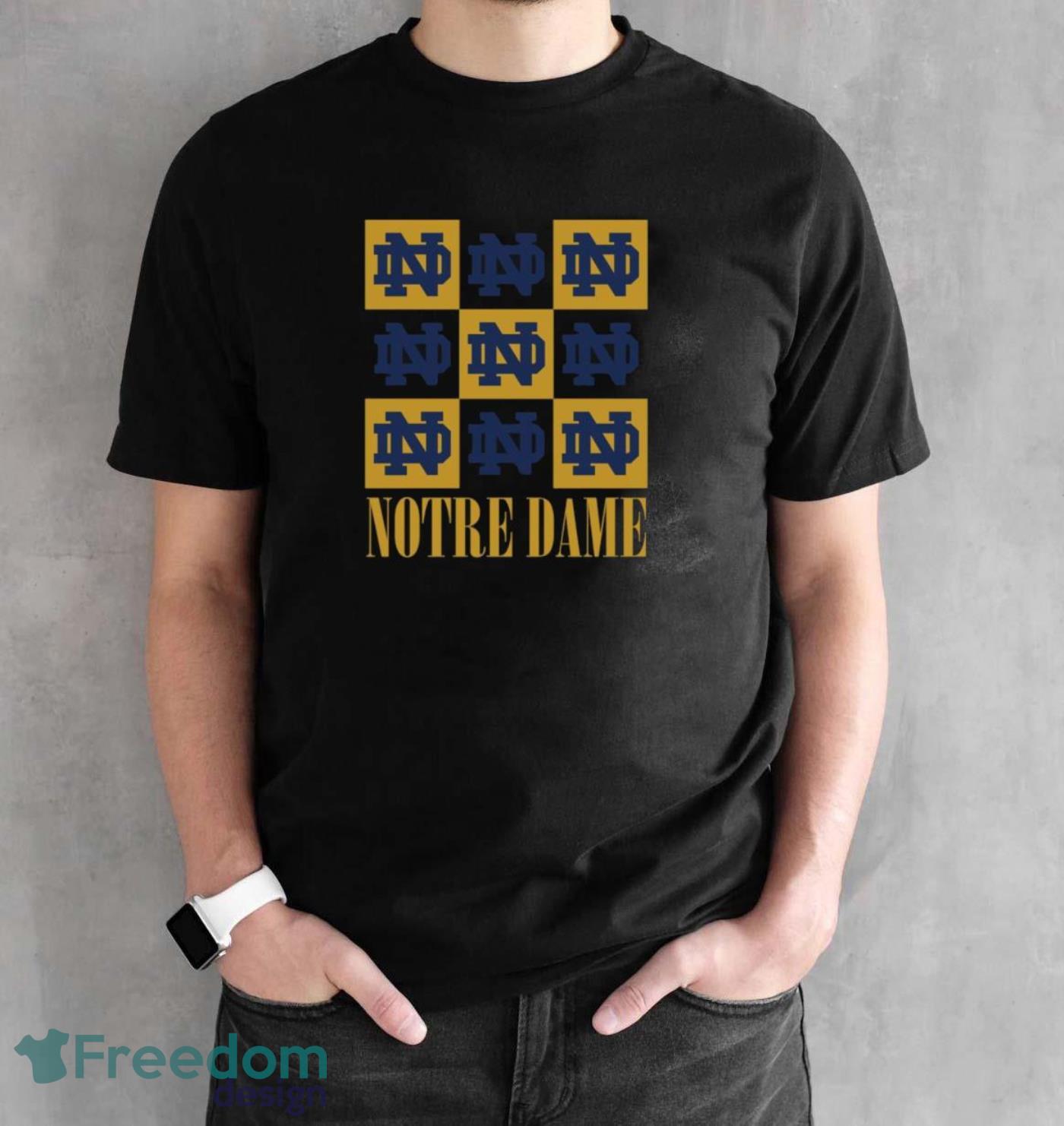 Notre Dame Fighting Irish chessboard logo 2023 shirt - Black Unisex T-Shirt