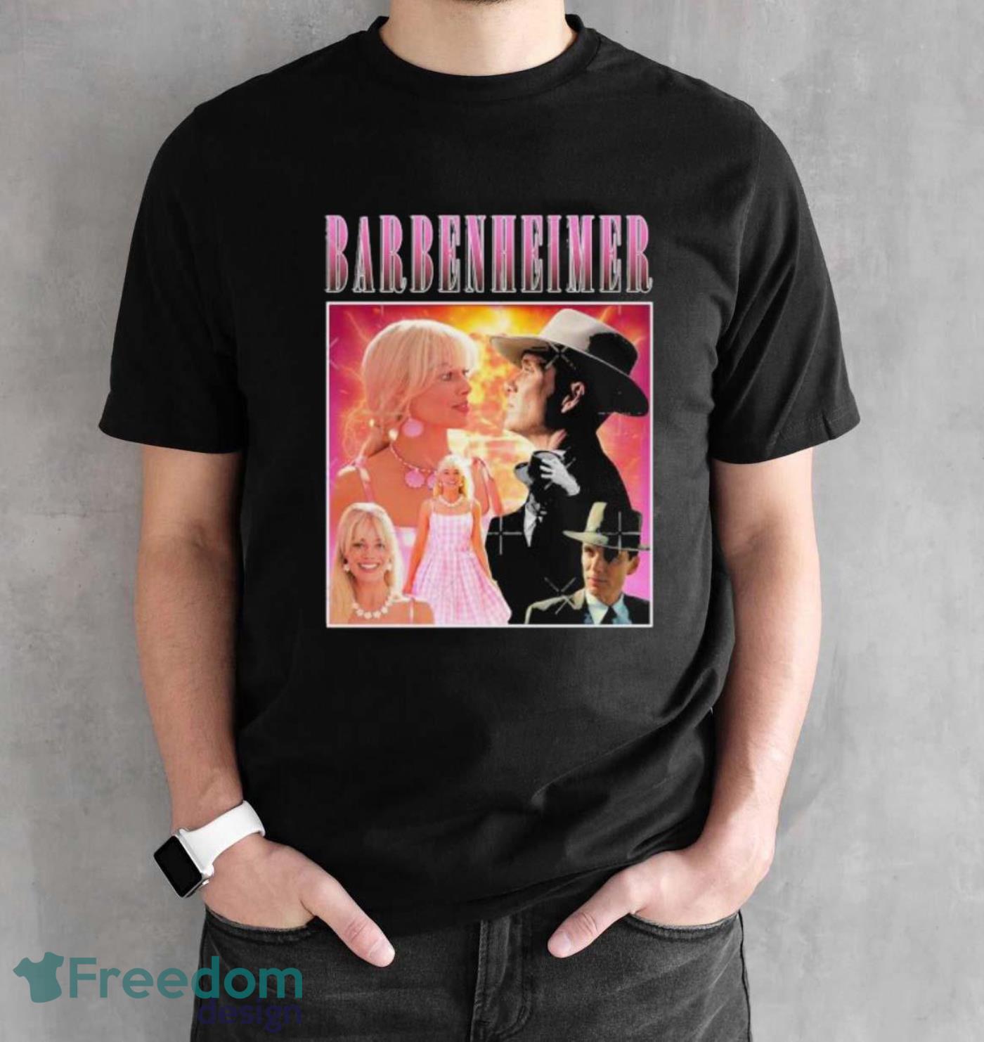 Oppenheimer Barbie Movie Fan Collage T-Shirt - Black Unisex T-Shirt