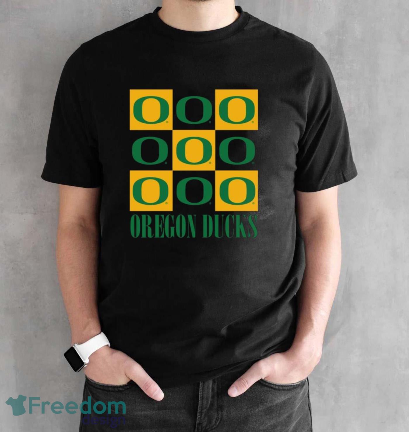 Oregon Ducks chessboard logo 2023 shirt - Black Unisex T-Shirt