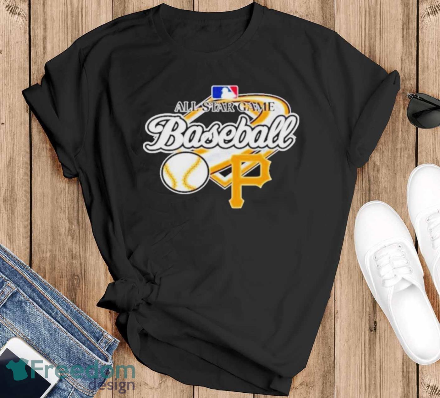 pittsburgh pirates all star game baseball logo 2023 shirt - Black T-Shirt