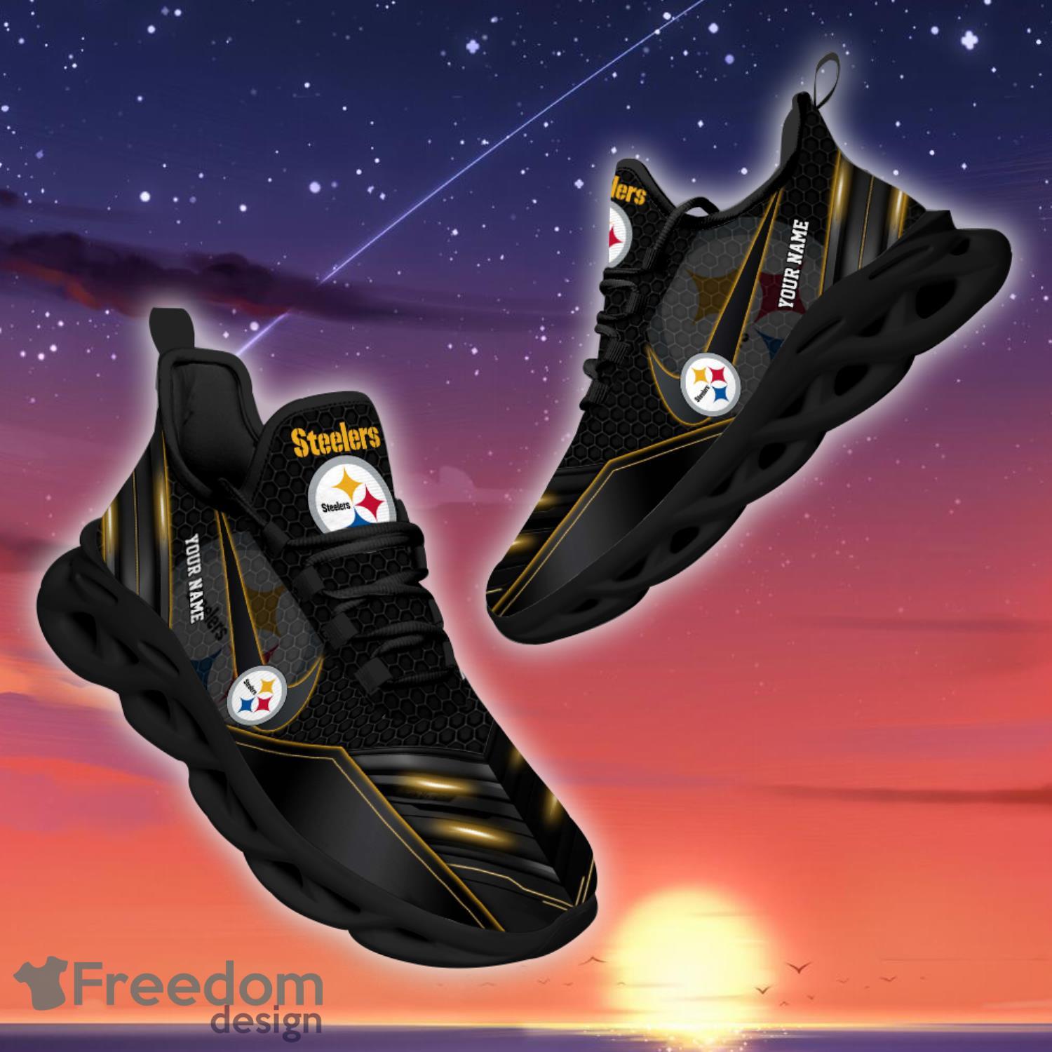 Pittsburgh Steelers Personalized Name NFL Ultra Sneakers Max Soul Shoes -  Freedomdesign