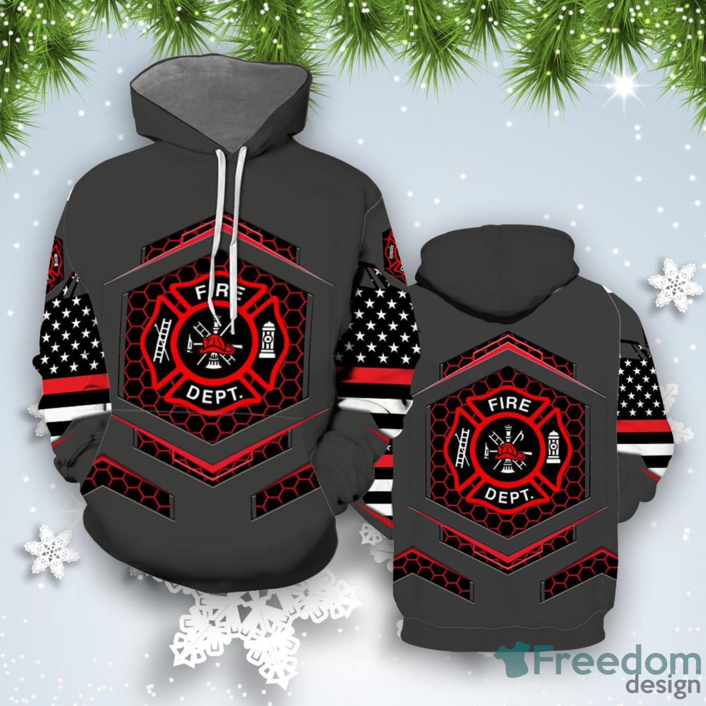 Products Love Firefighter All Over Print 3D Hoodie Product Photo 1