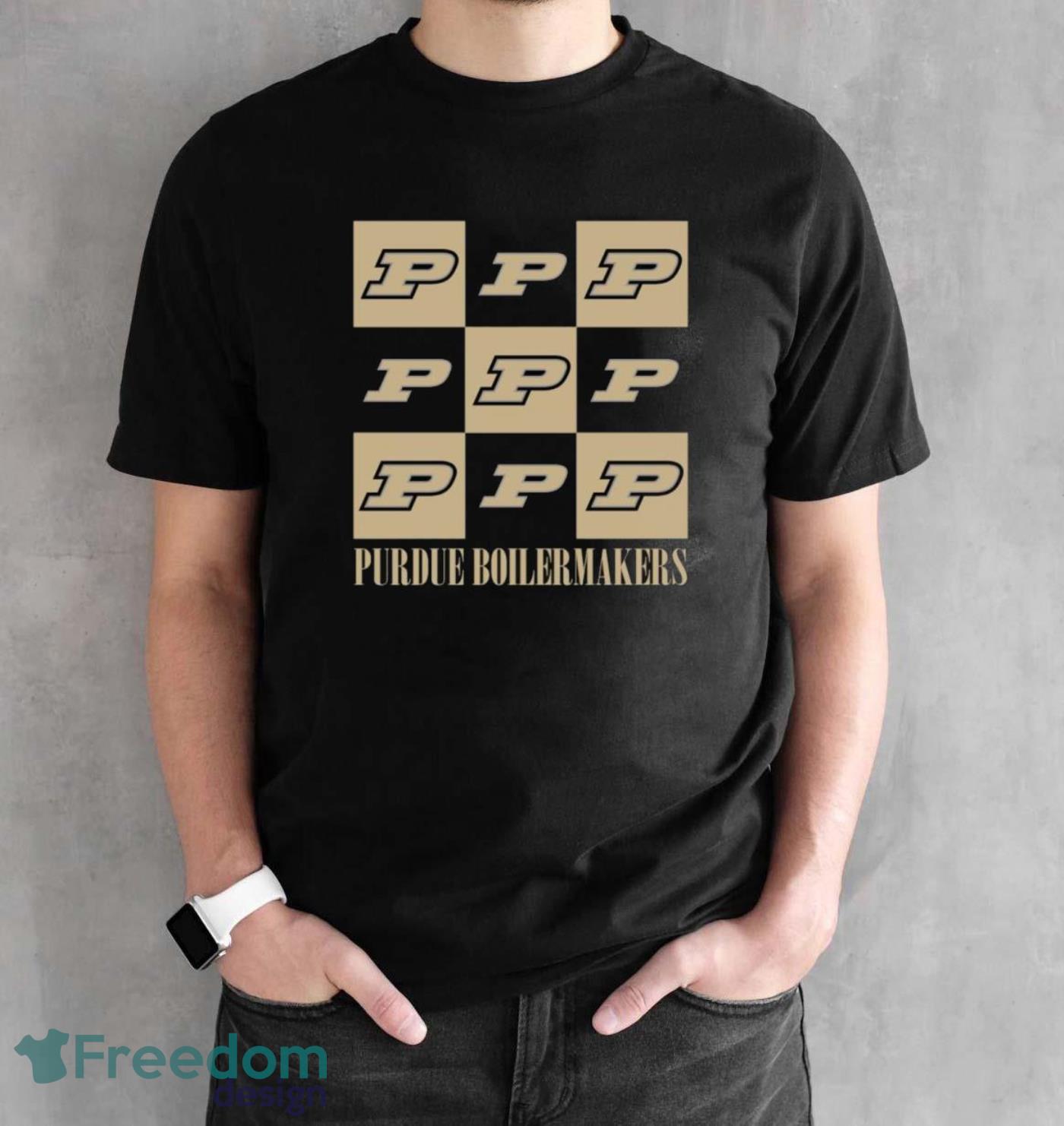 Purdue Boilermakers chessboard logo 2023 shirt - Black Unisex T-Shirt