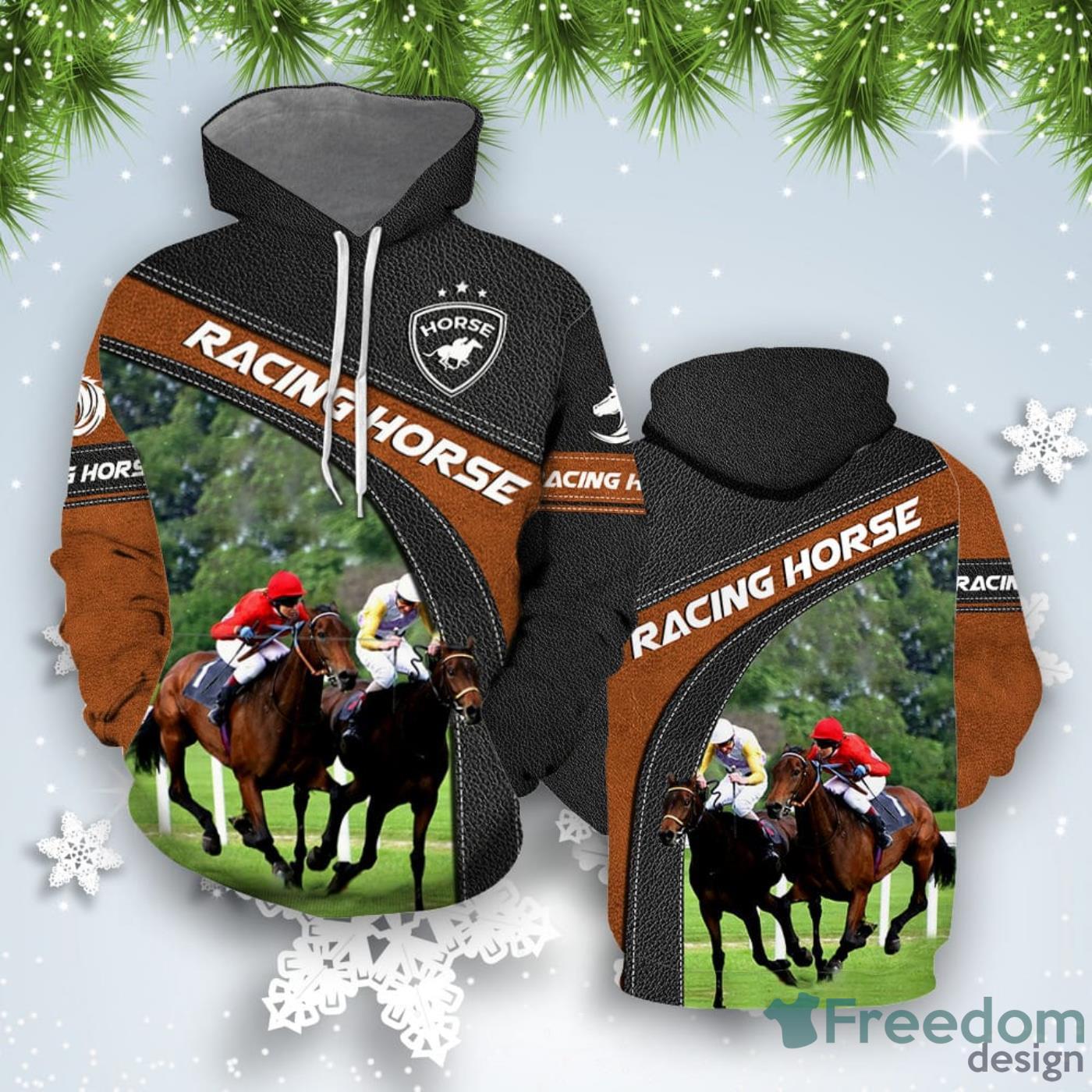 Racing Horse 3D Hoodie All Over Print Best Gift For Men And Women Product Photo 1