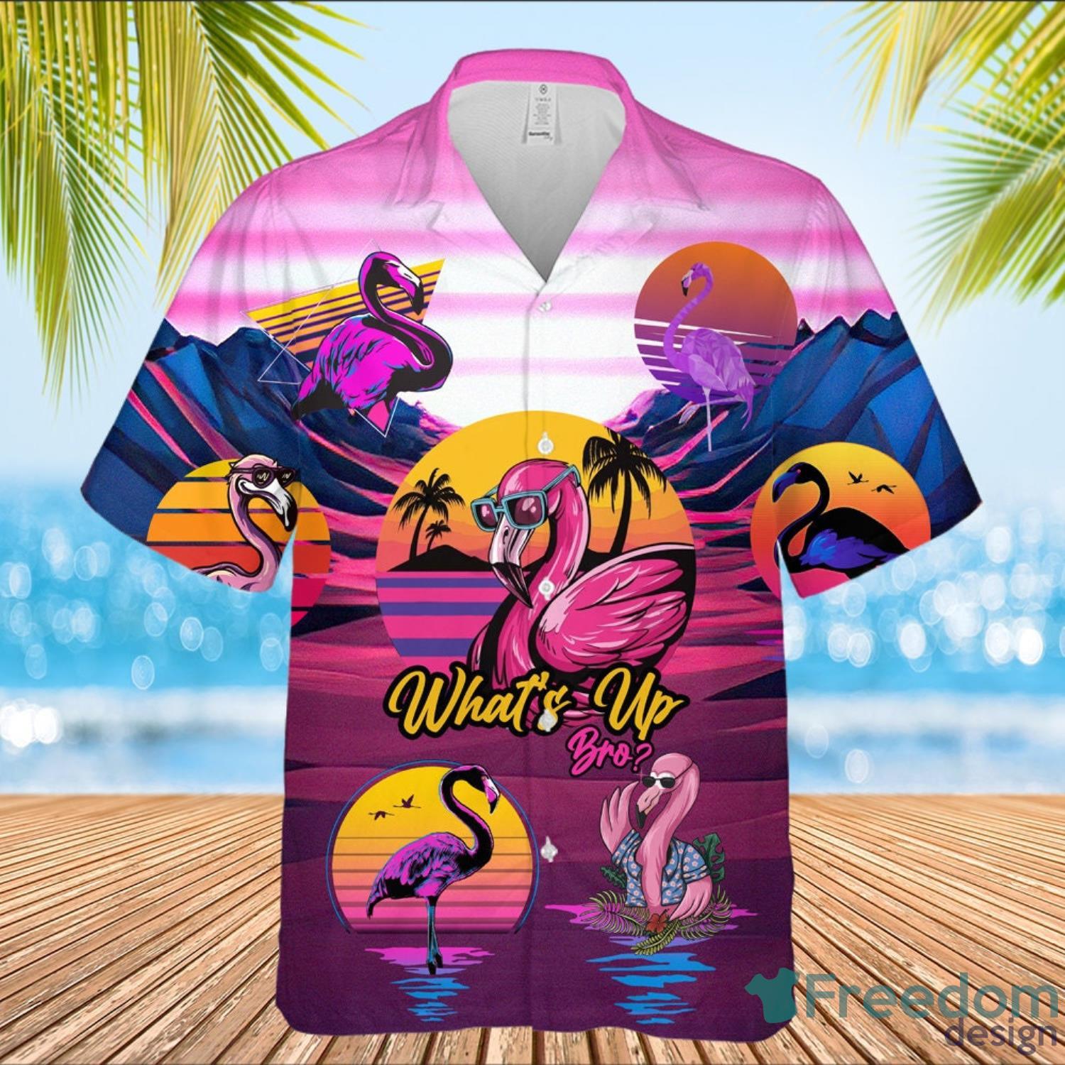 3d Flamingo Tropical Custom Hawaiian Shirt Outfit For Men And
