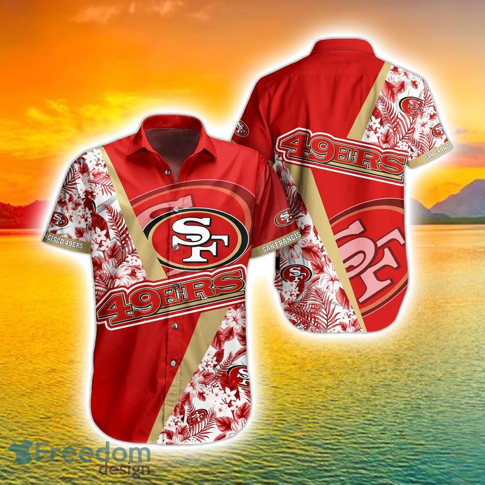 San Francisco 49ers NFL And Flowers Short Sleeves Hawaiian Shirt