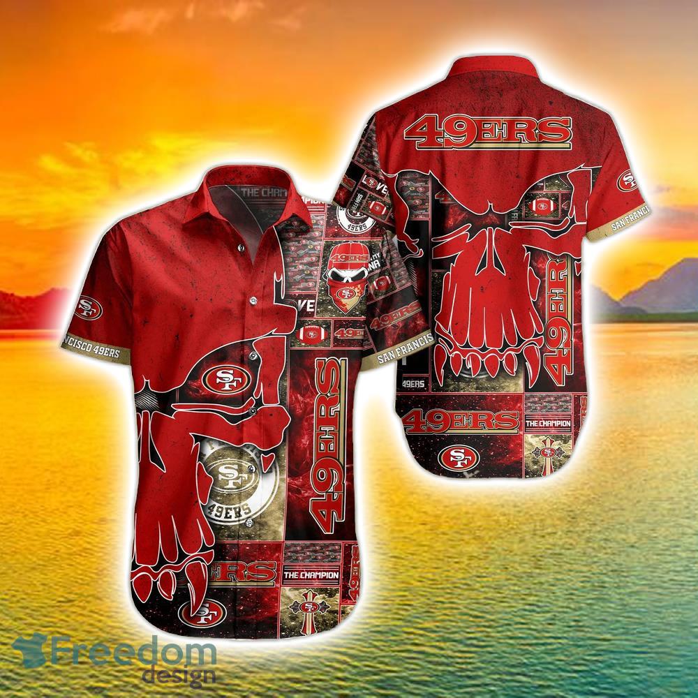 San Francisco 49ers Nfl Hawaiian Graphic Print Short Sleeve