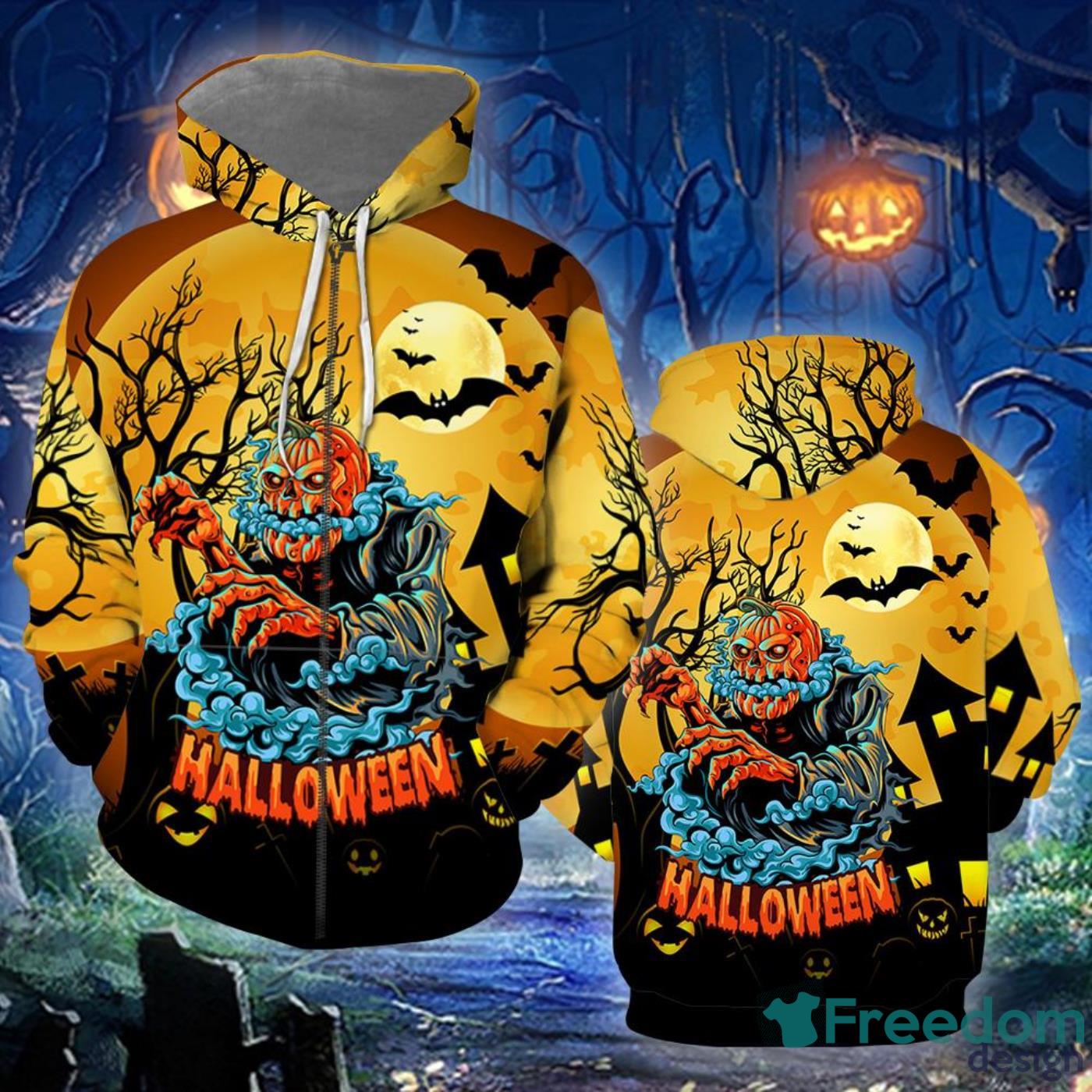 Scary Pumpkin Happy Halloween All Over Print 3D Hoodie Unique Gift Product Photo 2