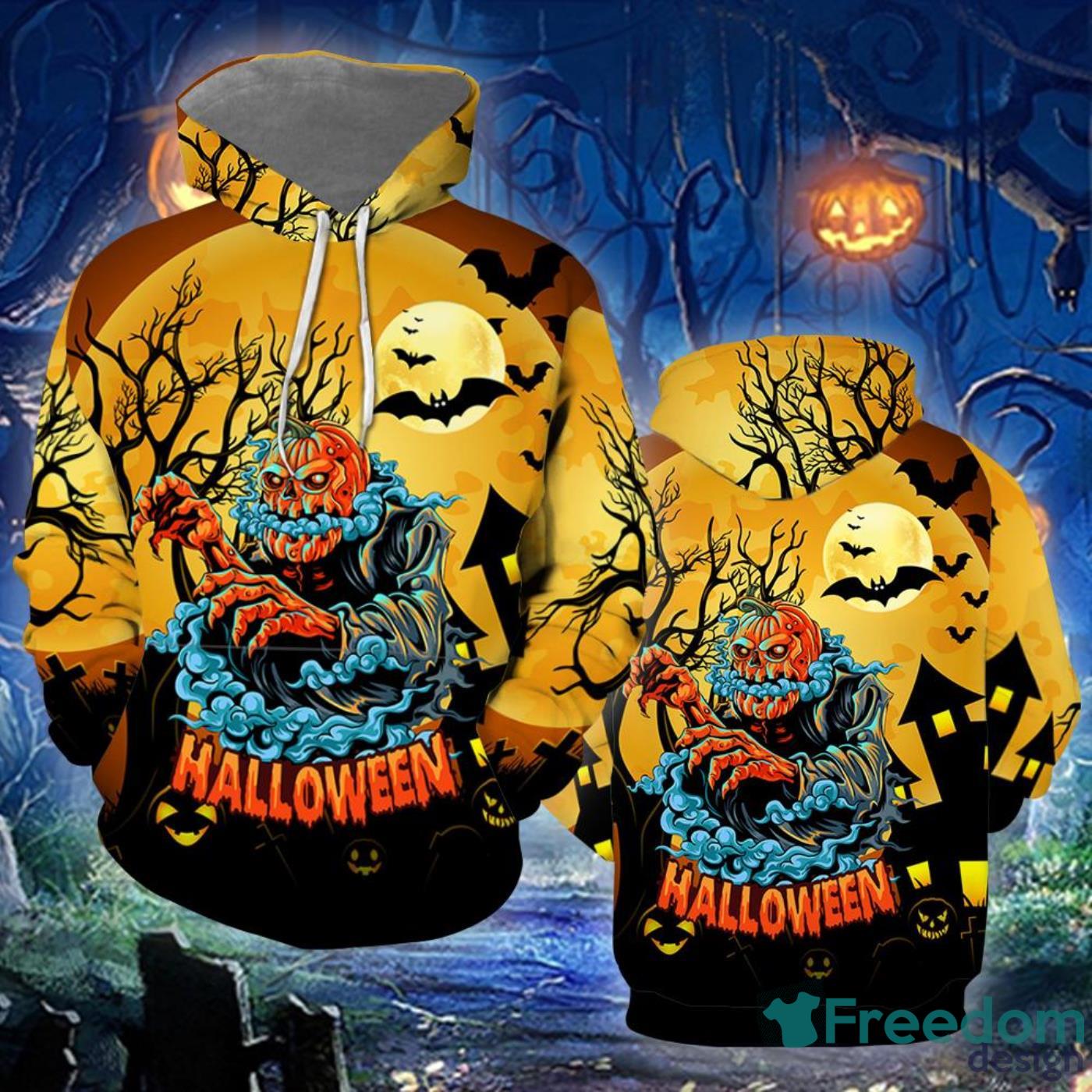 Scary Pumpkin Happy Halloween All Over Print 3D Hoodie Unique Gift Product Photo 1