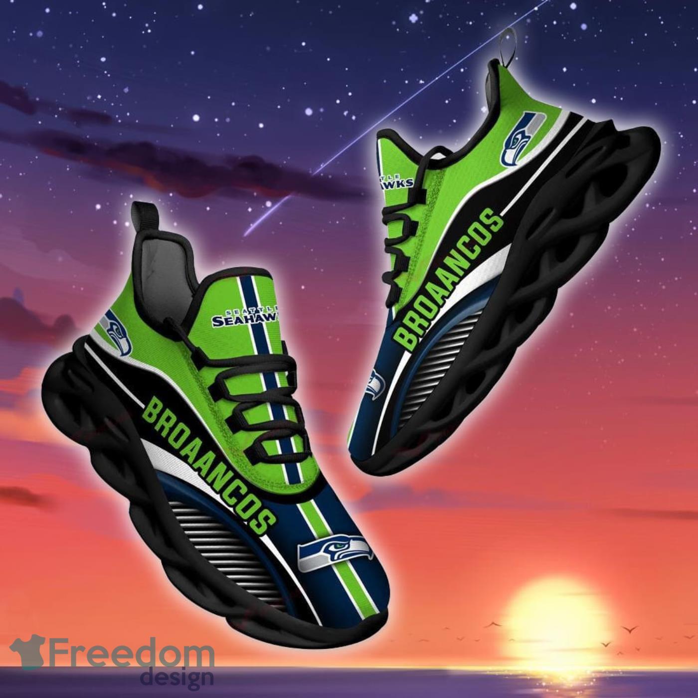 Seattle Seahawks NFL Unique Sneaker Max Soul Shoes - Freedomdesign