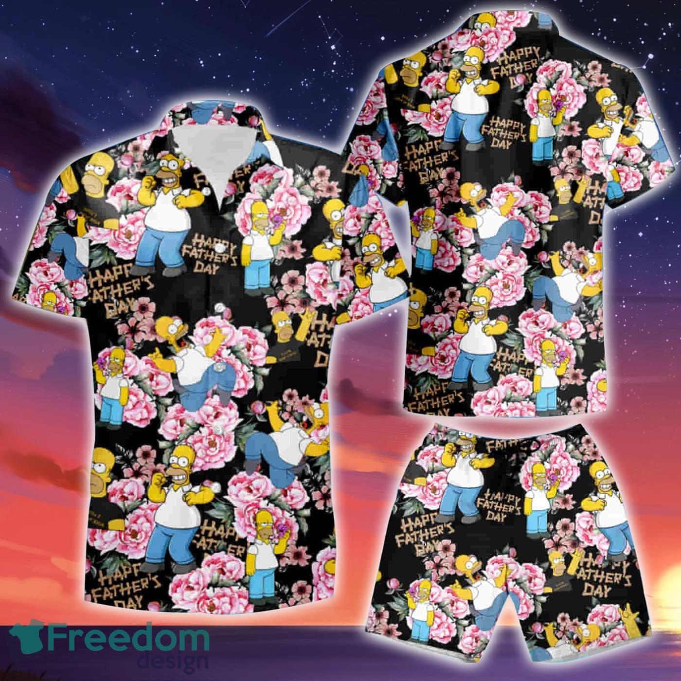 Simpsons Gt Vintage Hawaiian Shirt And Shorts Best Beach Summer Sets Product Photo 2 Simpsons Gt Vintage Hawaiian Shirt And Shorts Best Beach Summer Sets Product Photo 2