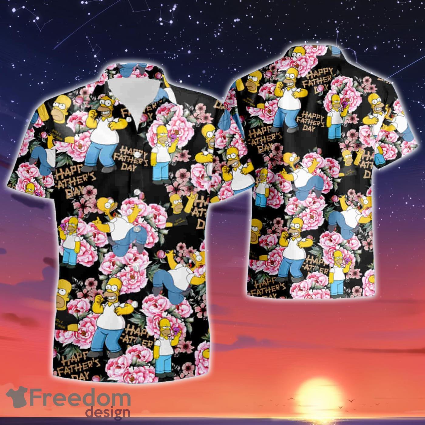 Simpsons Gt Vintage Hawaiian Shirt And Shorts Best Beach Summer Sets image Simpsons Gt Vintage Hawaiian Shirt And Shorts Best Beach Summer Sets Product Photo 3