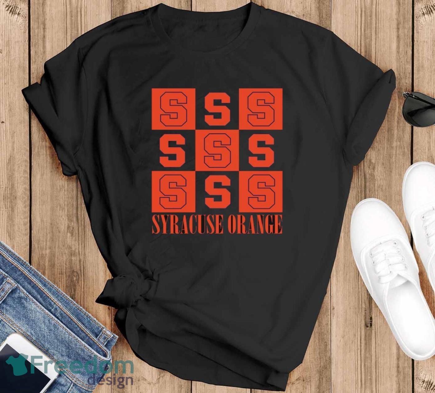 Syracuse Orange chessboard logo 2023 shirt - Black T-Shirt