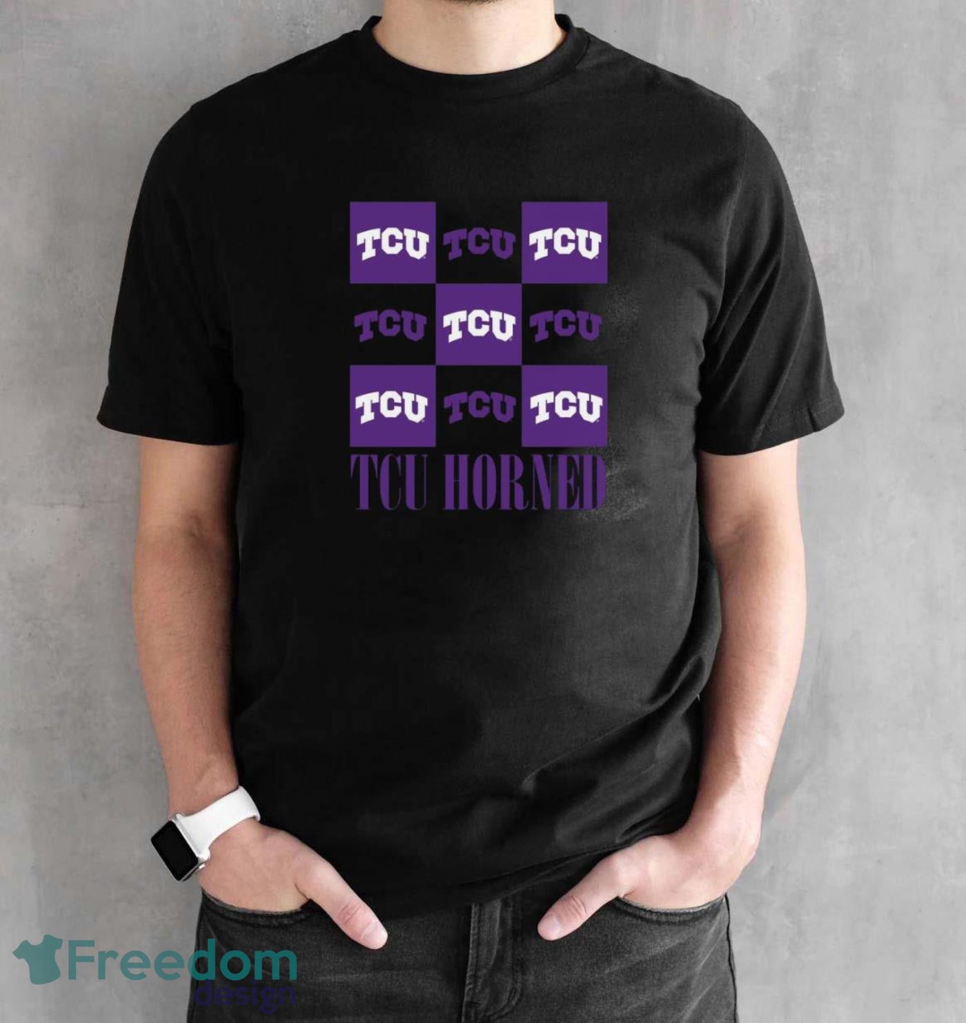 TCU Horned Frogs chessboard logo 2023 shirt - Black Unisex T-Shirt