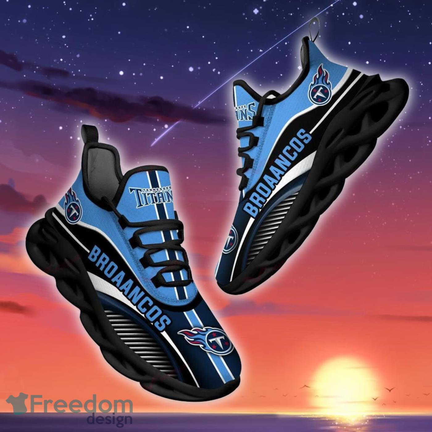 Tennessee Titans NFL Clunky Max Soul Shoes Custom Name Unique Gift For Fans  - Freedomdesign