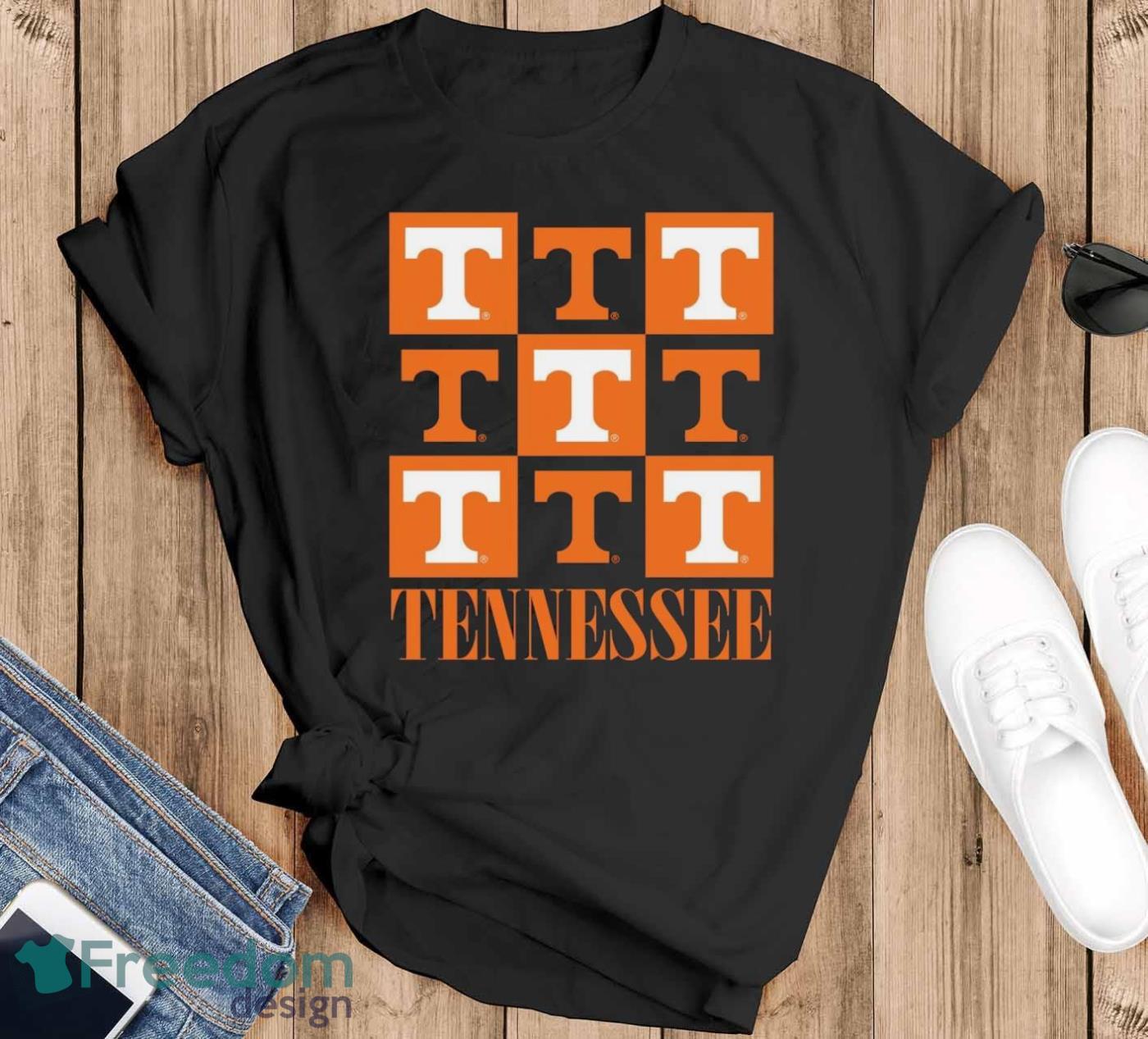 Tennessee Volunteers Checkerboard 2023 shirt - Black T-Shirt