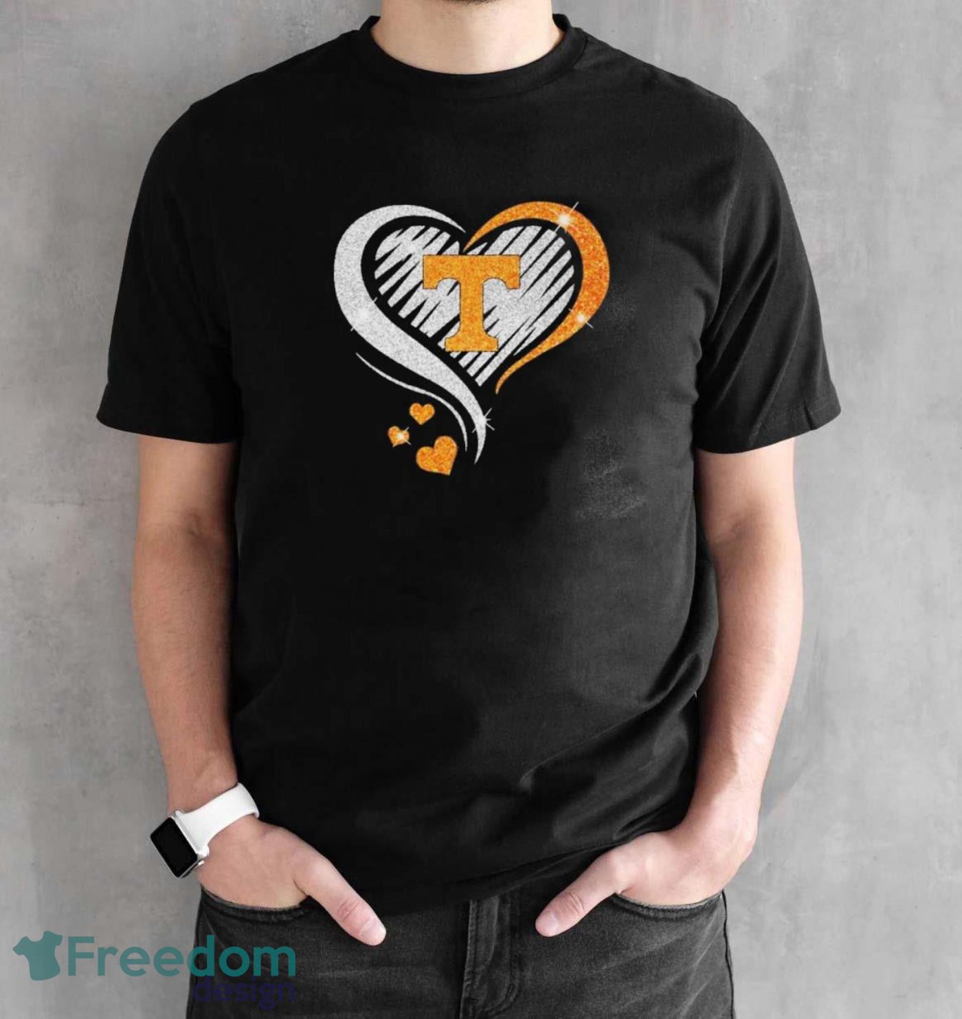 Tennessee Volunteers football heart logo 2023 shirt - Black Unisex T-Shirt