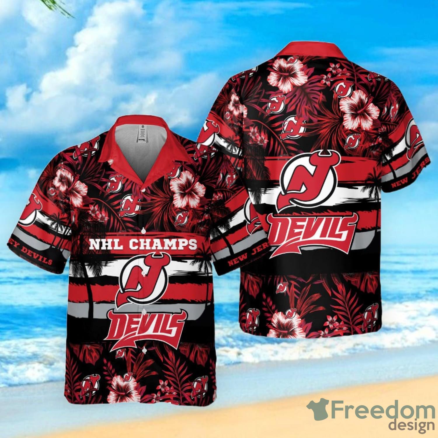NHL Logo New Jersey Devils Red & Black Ice Hockey Team 100% 