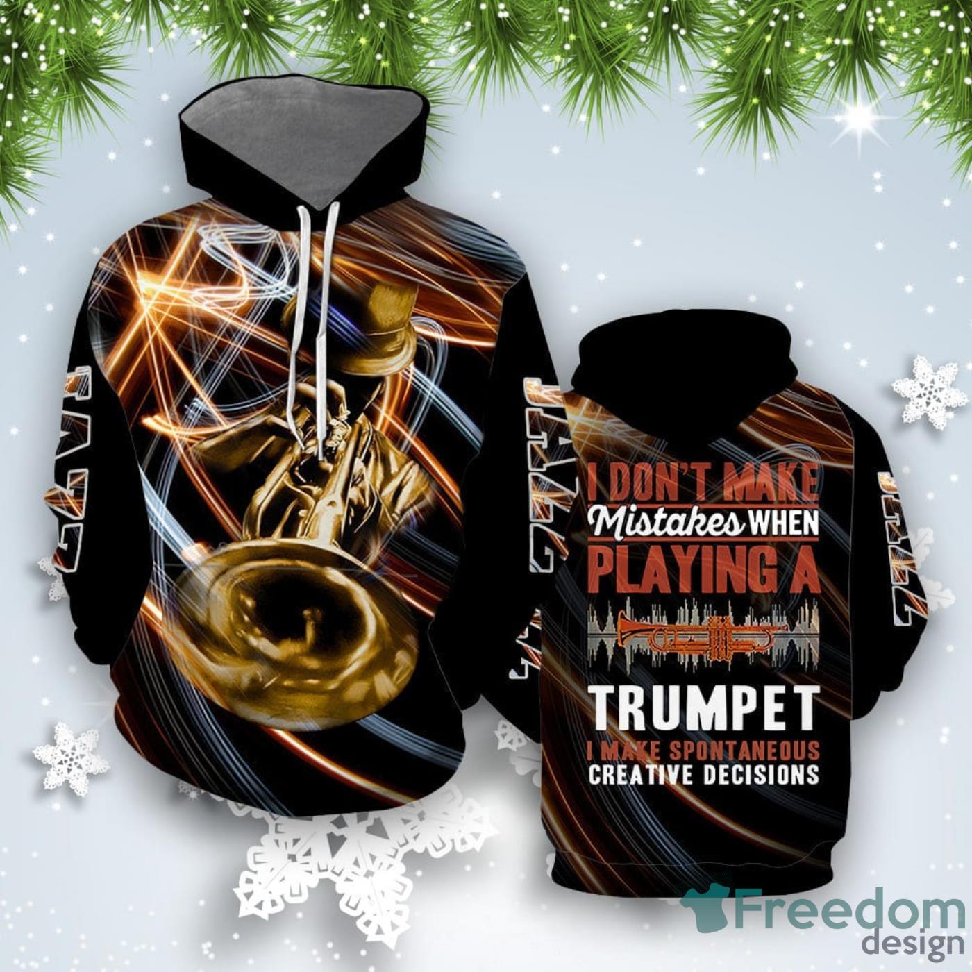 Trumpet Music All Over Print 3D Hoodie Special Gift Product Photo 1