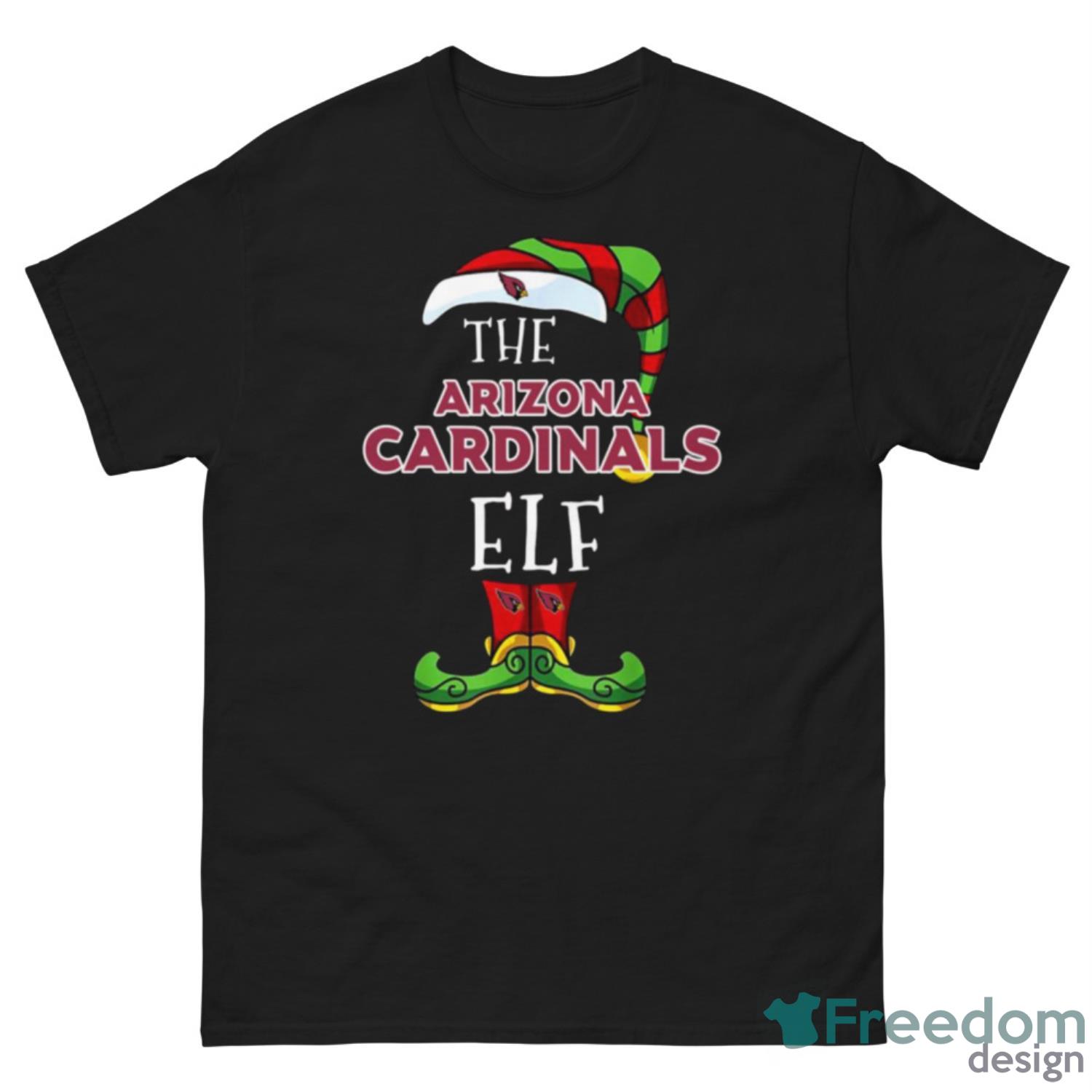 Arizona Cardinals Christmas ELF Funny NFL T Shirt - G500 Men’s Classic Tee