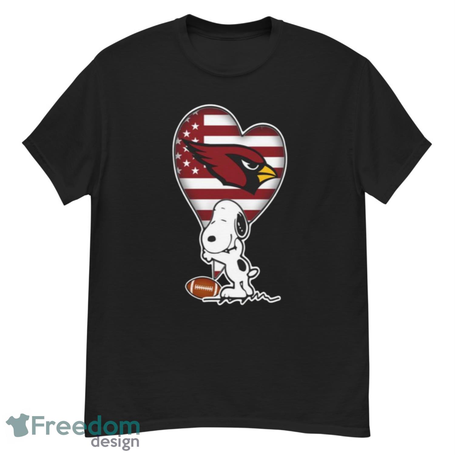 Arizona Cardinals NFL Football The Peanuts Movie Adorable Snoopy T Shirt - G500 Men’s Classic T-Shirt