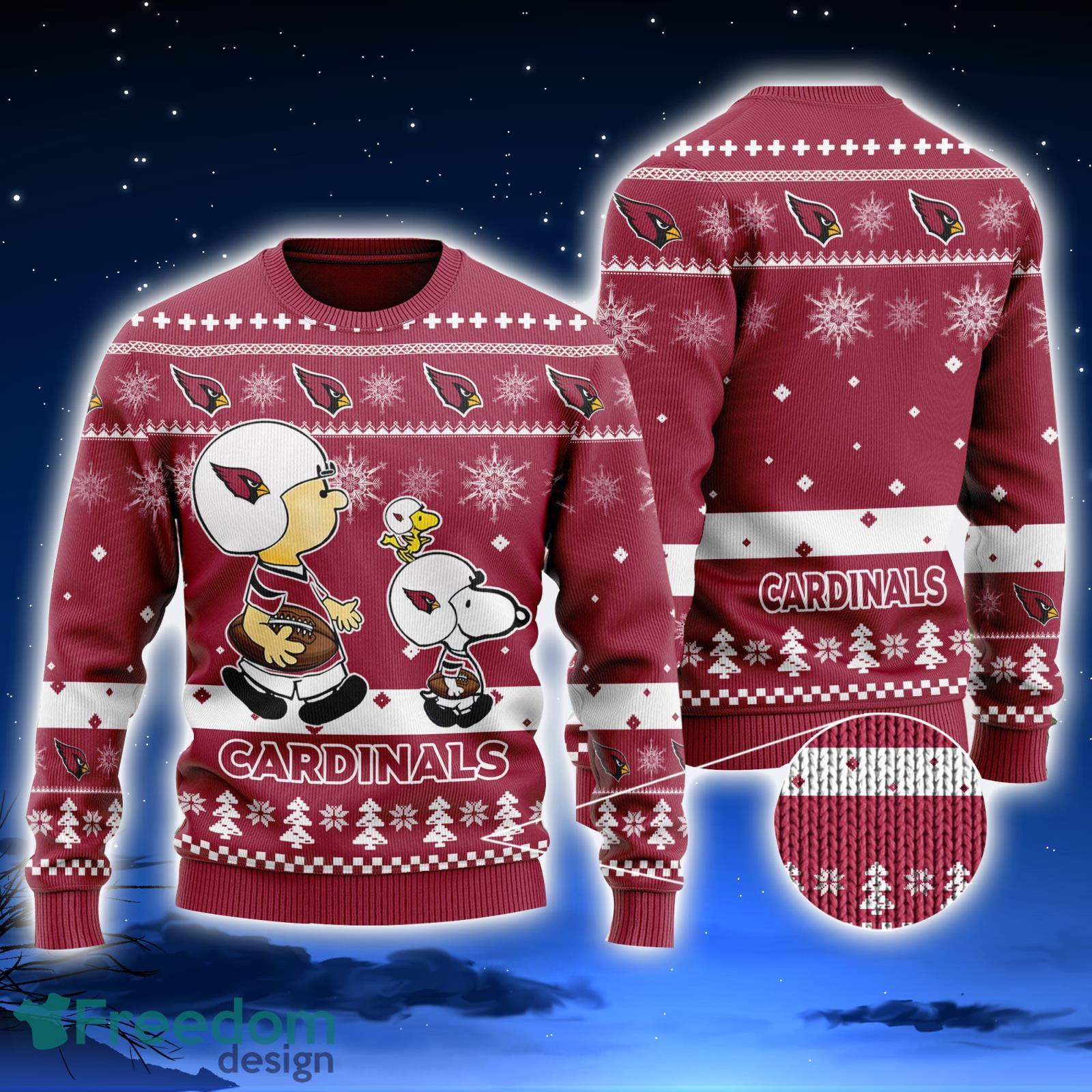 Arizona Cardinals Fans Skull Season Ugly Christmas Sweater - Freedomdesign