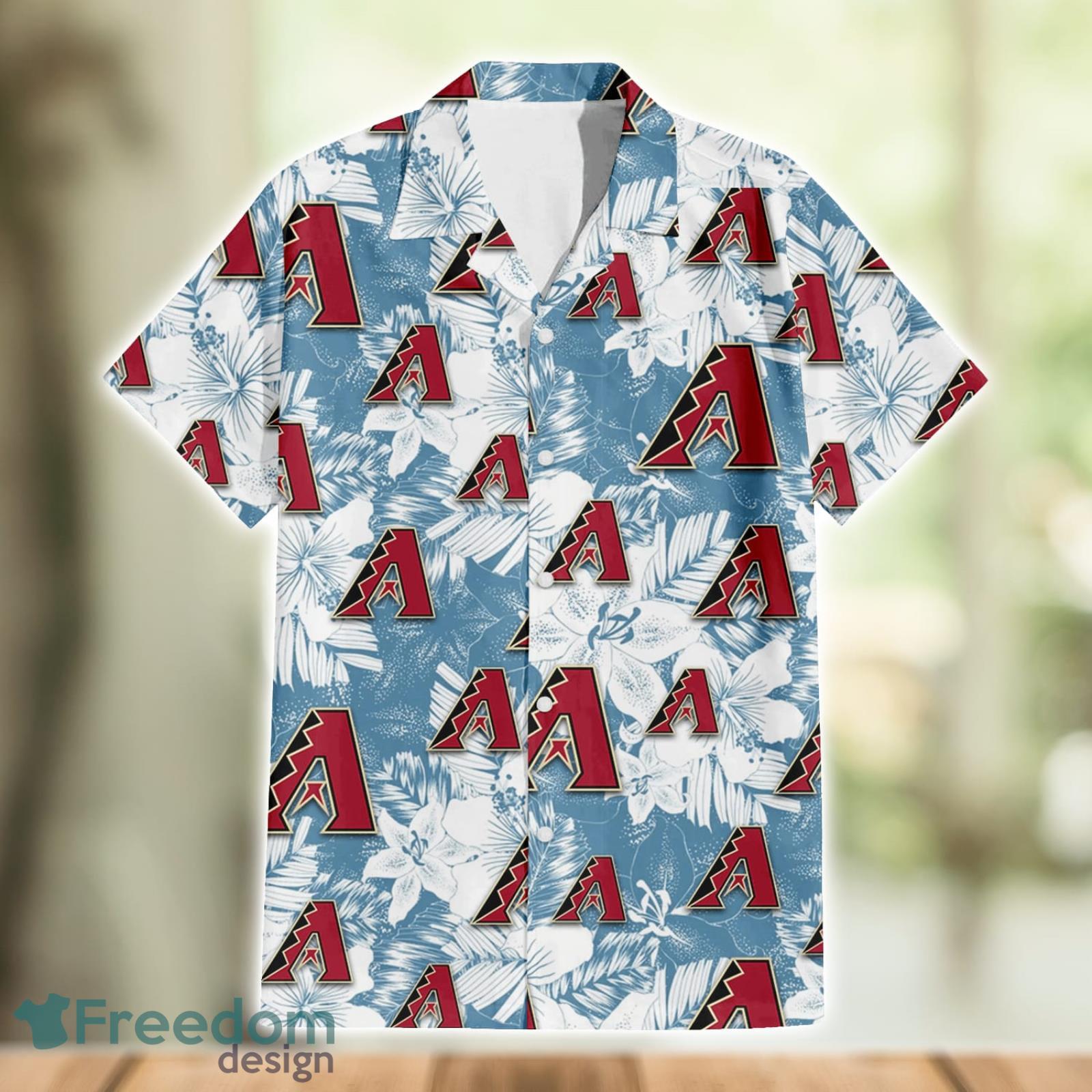 Arizona Diamondbacks Fans Tiny Red Hibiscus Tropical 3D Hawaiian Shirt -  Freedomdesign