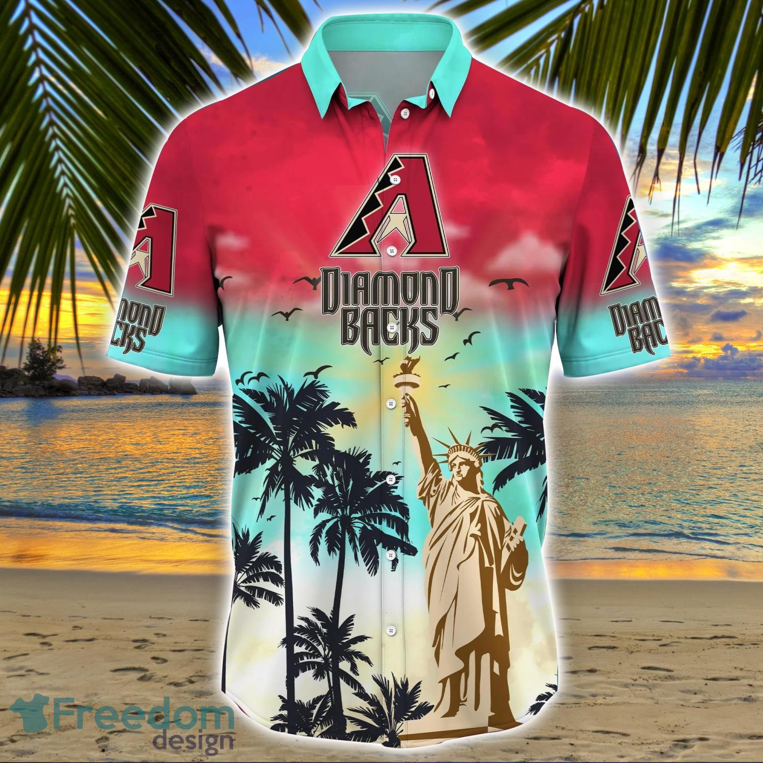 Boston Red Sox MLB Fans Statue of Liberty Summer Hawaiian Shirt -  Freedomdesign