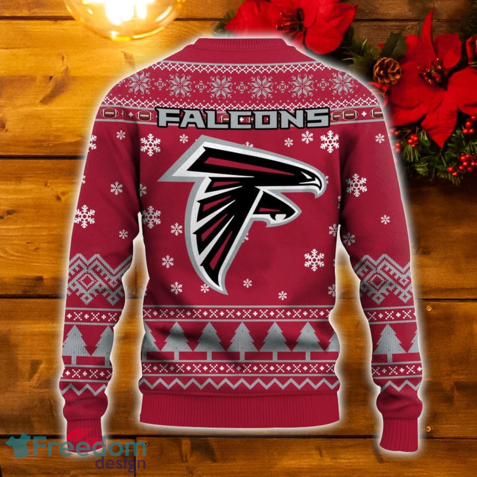 Atlanta Falcons NFL Golden Skull Santa Hat And Logo Christmas Ugly Sweater  For Men And Women - Freedomdesign