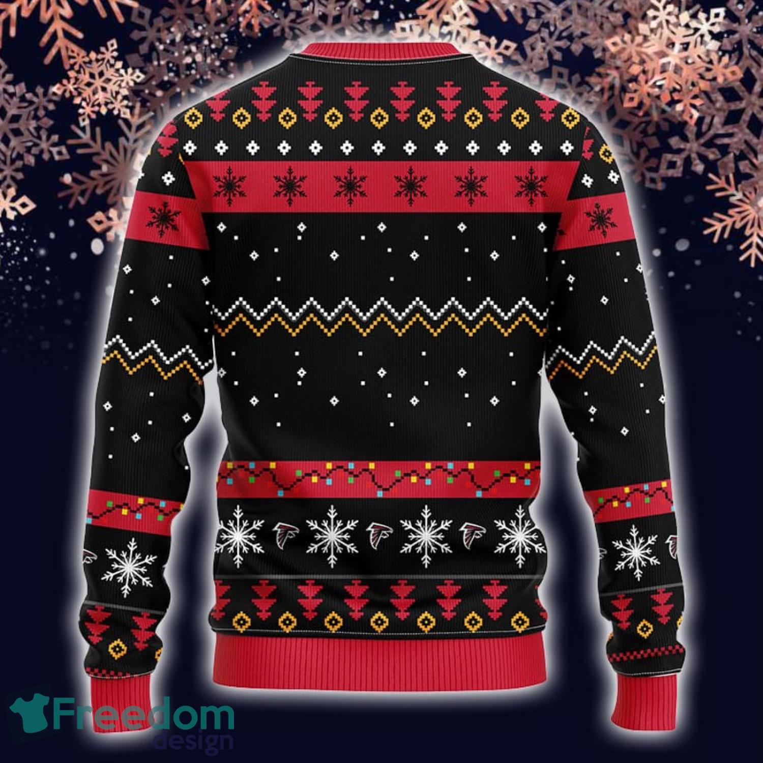 Atlanta Falcons Teams Funny DJ Santa Knitted Sweater For Christmas