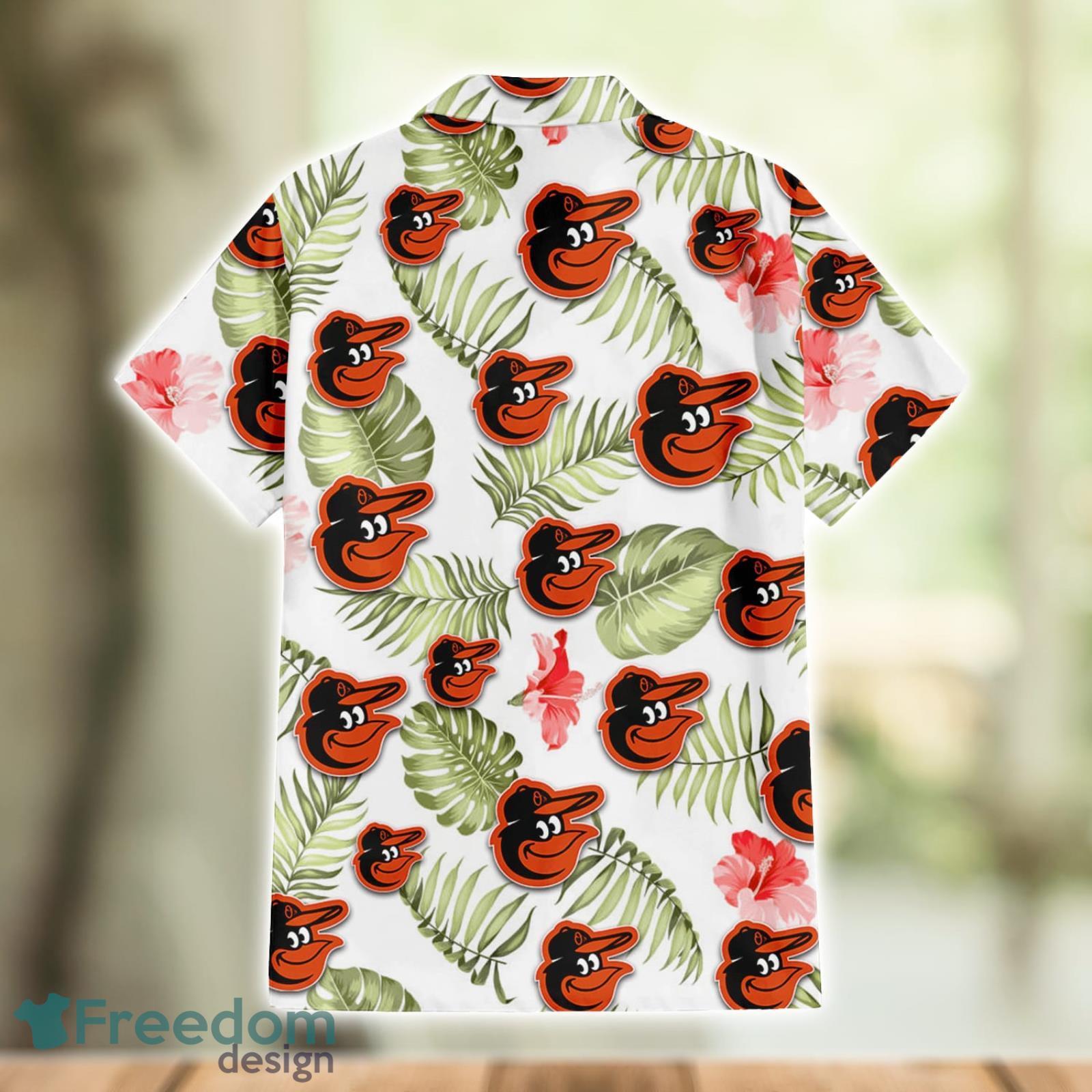 Baltimore Orioles Tropical Flower Pattern 3D All Over Print Hawaiian Shirt  Gift For Orioles Fans - Freedomdesign