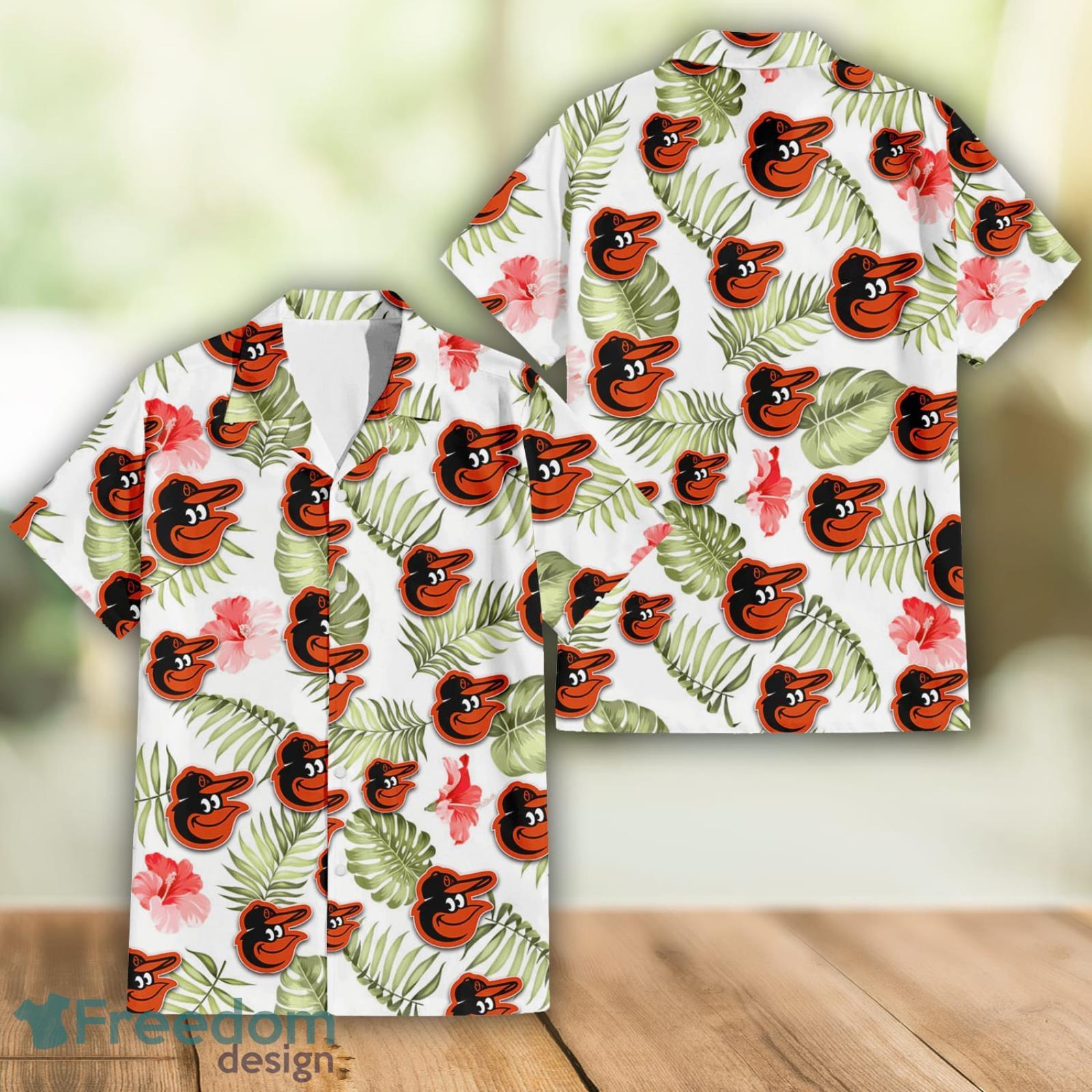 Baltimore Orioles Tropical Flower Pattern 3D All Over Print Hawaiian Shirt  Gift For Orioles Fans - Freedomdesign