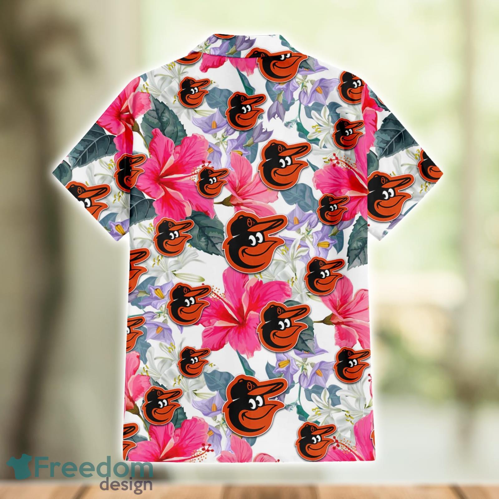 Baltimore Orioles Pink Hibiscus Tropical Men And Womwn Summer Gift Hawaiian  Shirt - Freedomdesign