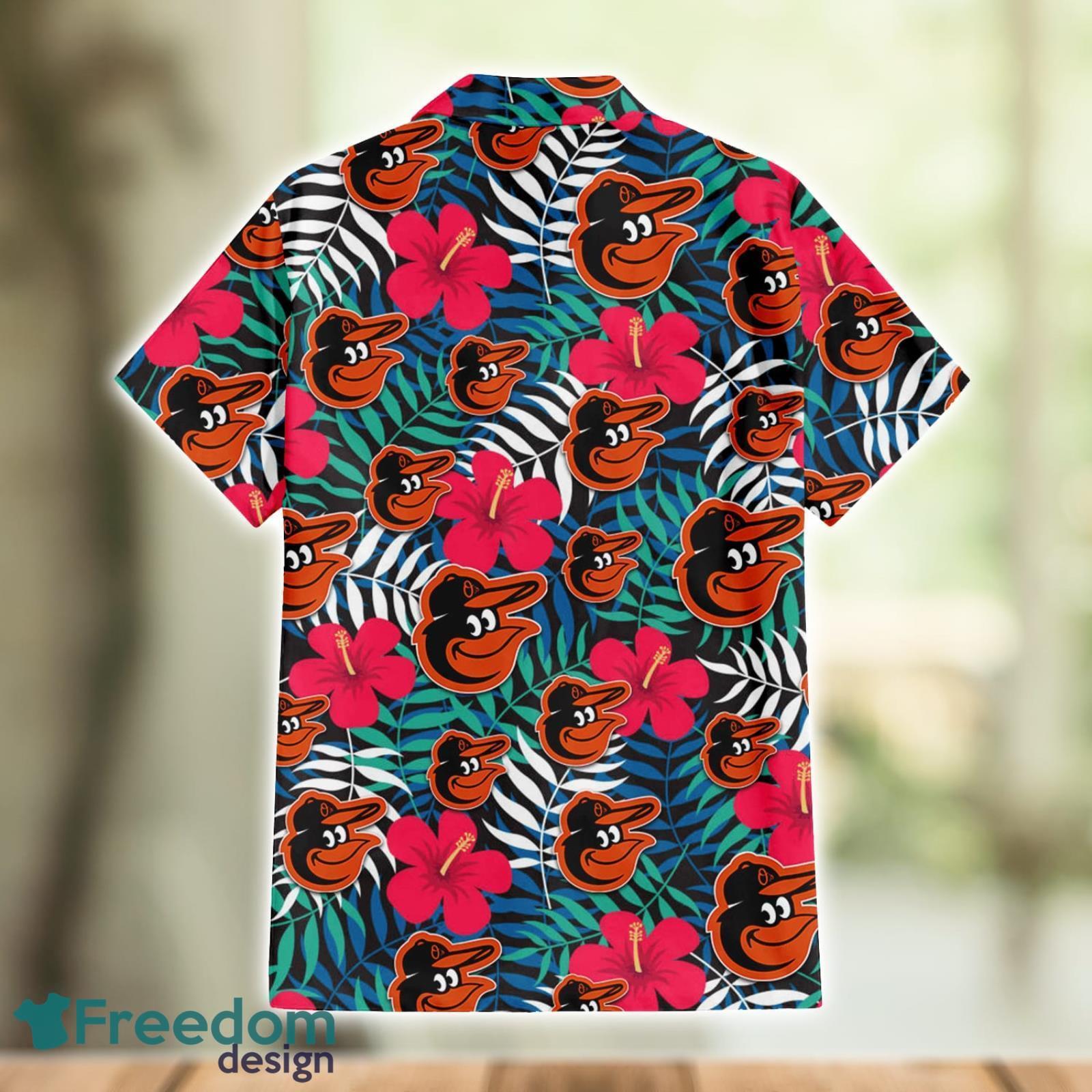 Baltimore Orioles Tropical Flower Pattern 3D All Over Print Hawaiian Shirt  Gift For Orioles Fans - Freedomdesign