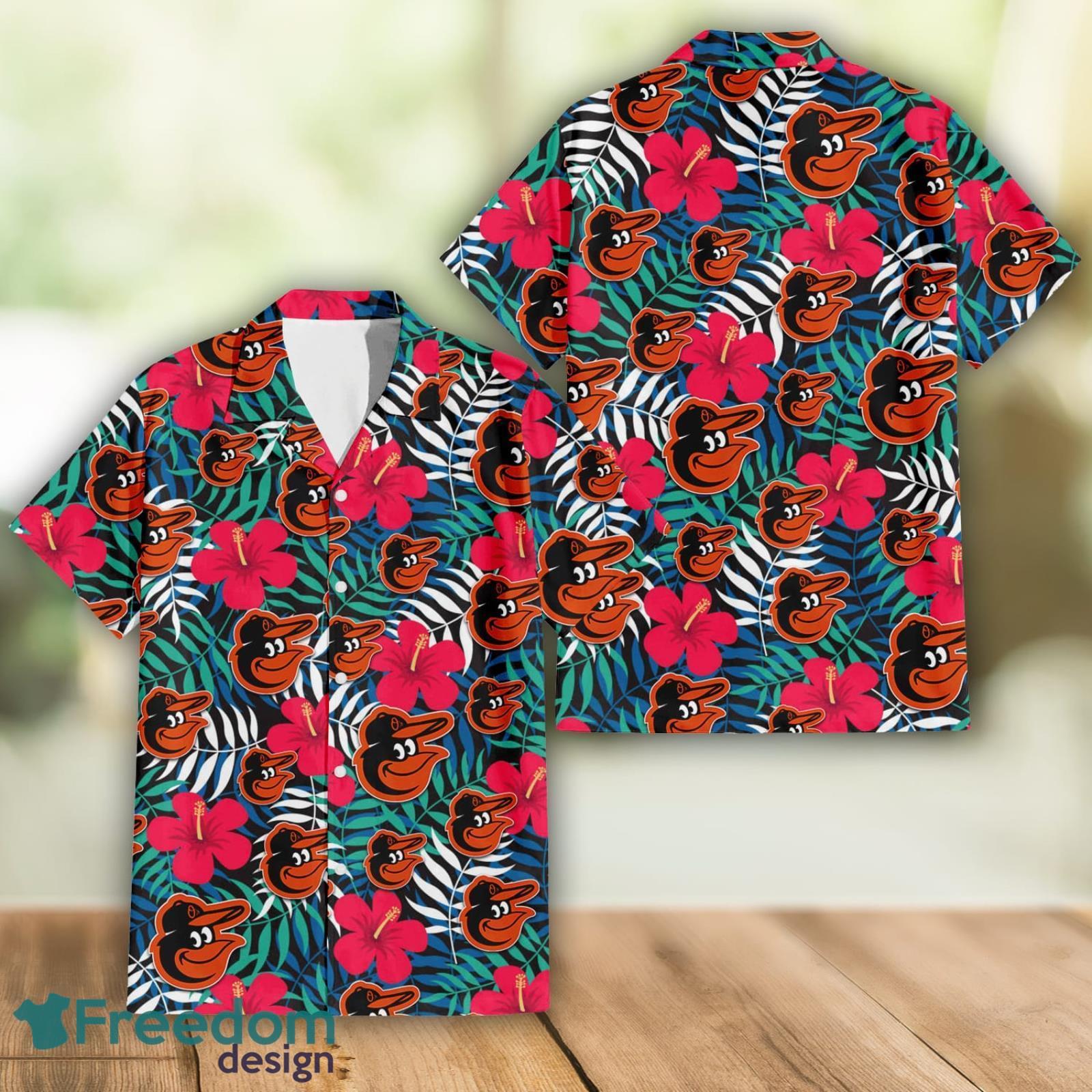 Baltimore Orioles Tropical Flower Pattern 3D All Over Print Hawaiian Shirt  Gift For Orioles Fans - Freedomdesign