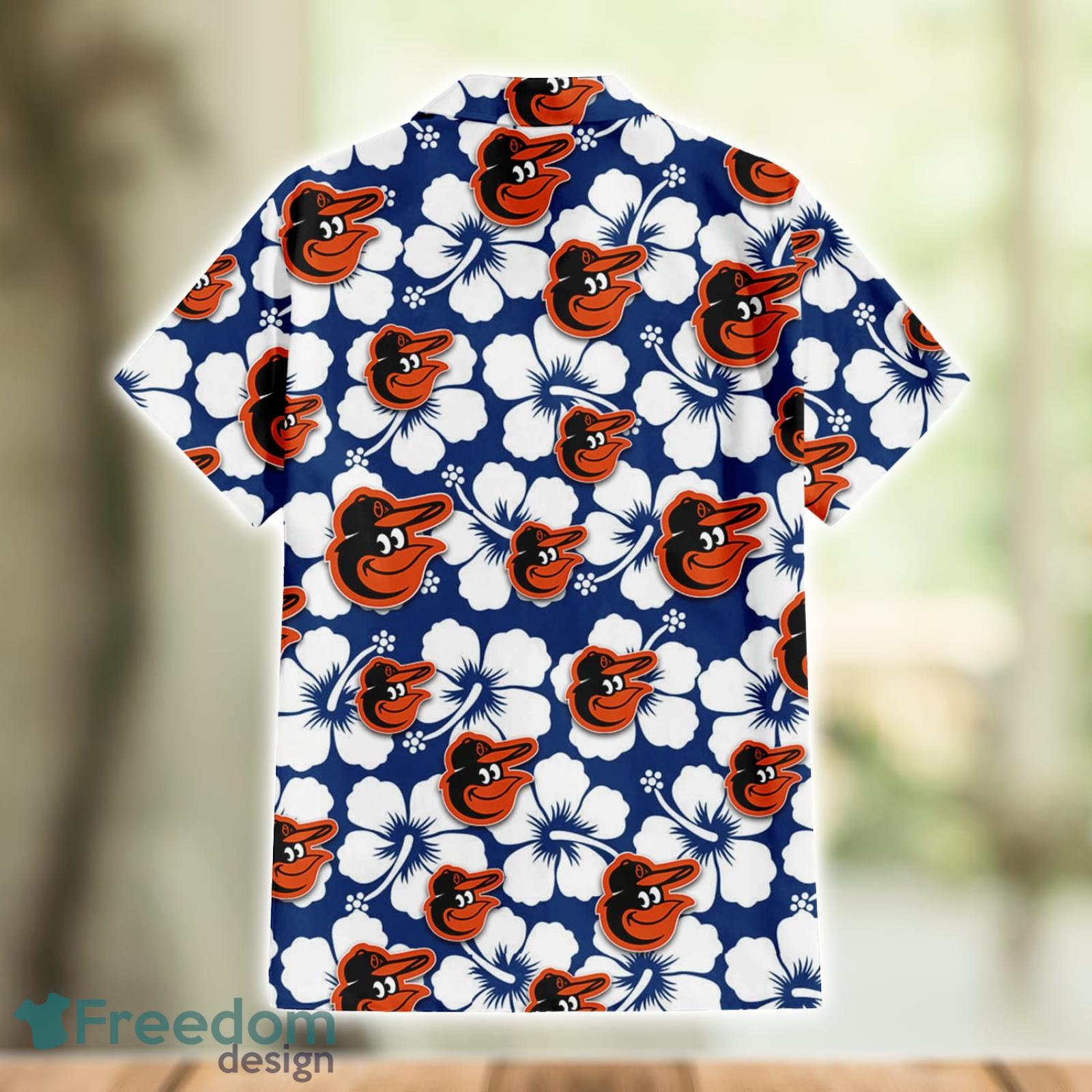 Baltimore Orioles Team Hibiscus Pattern Aloha Hawaiian Shirt