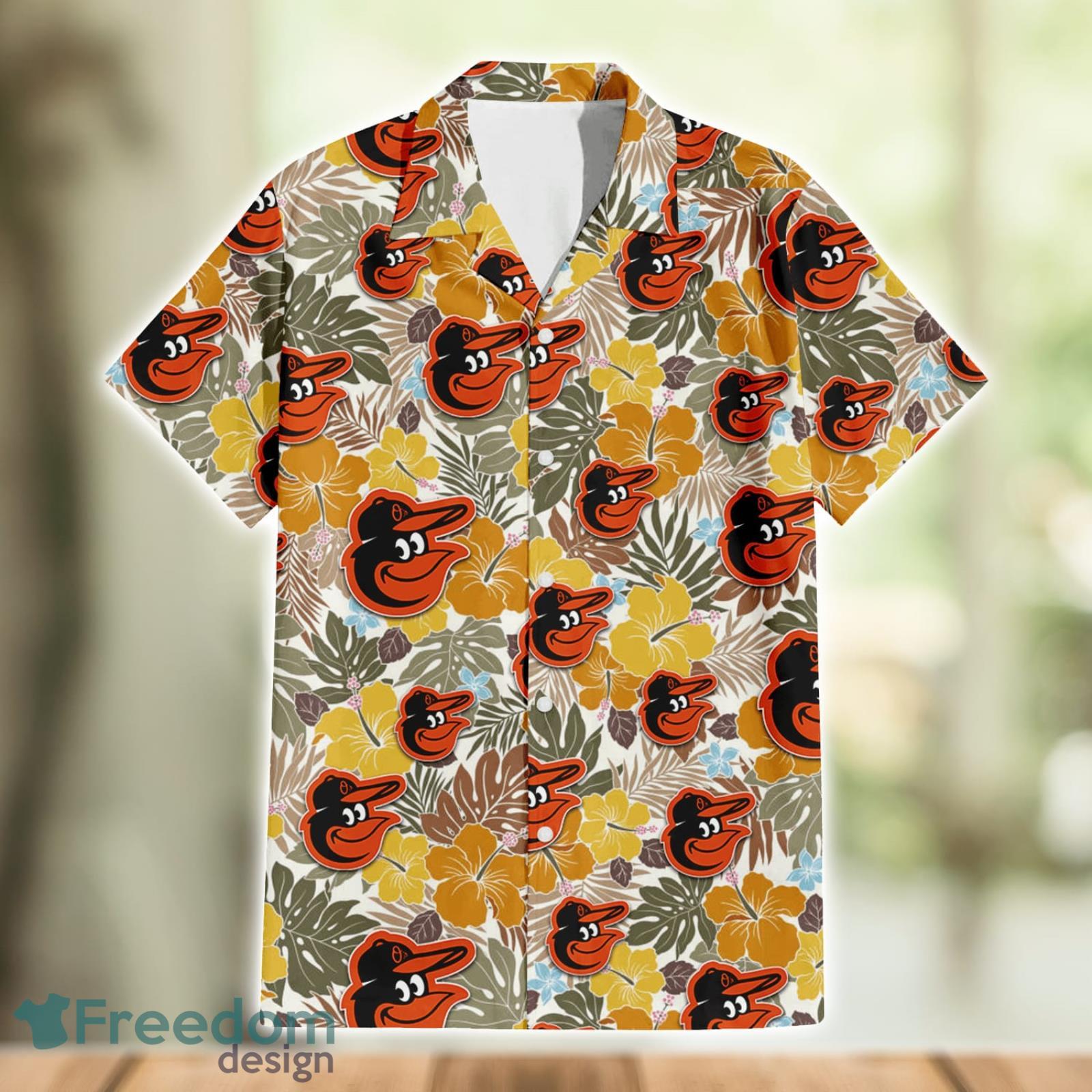 Baltimore Orioles Tropical Flower Pattern 3D All Over Print Hawaiian Shirt  Gift For Orioles Fans - Freedomdesign