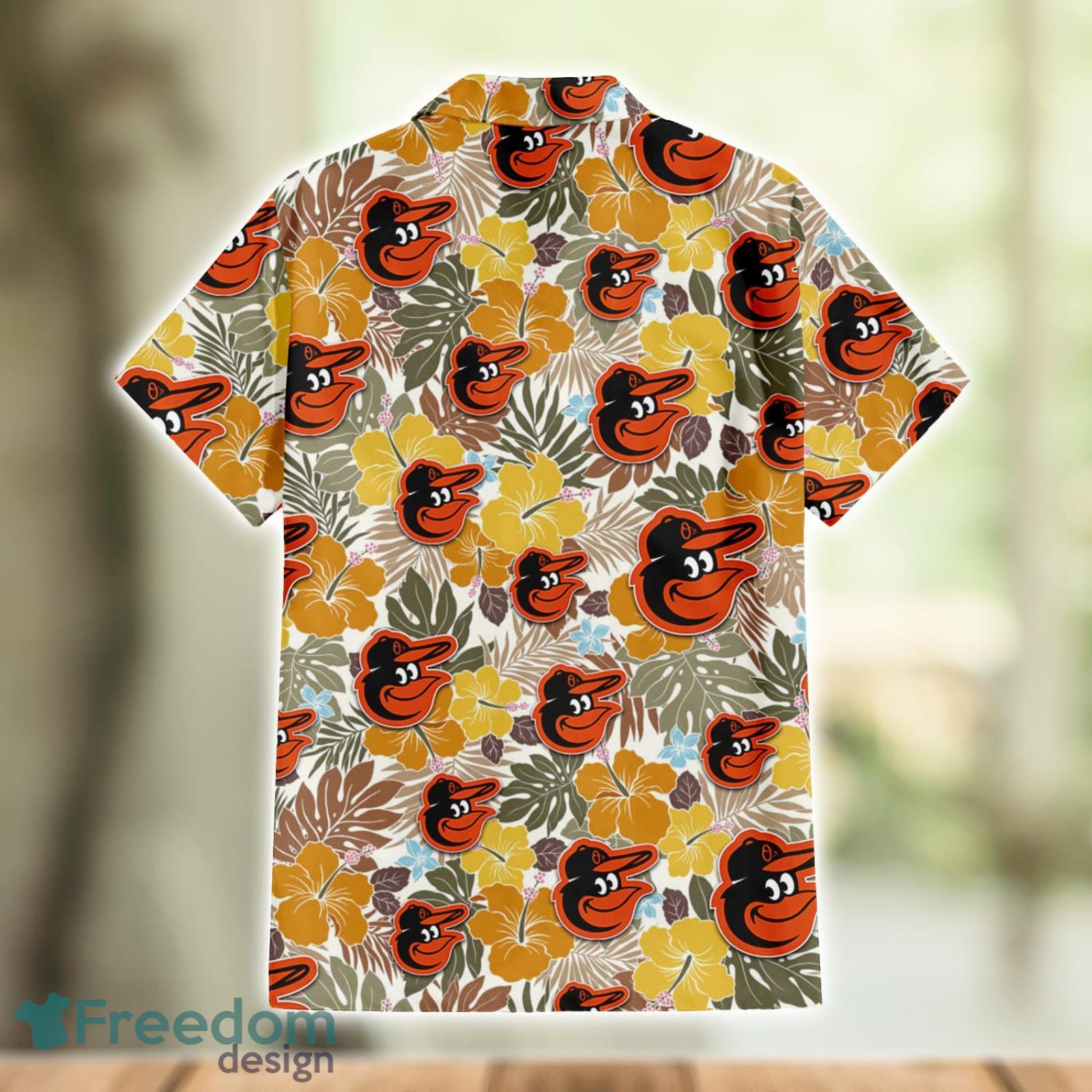 Baltimore Orioles Tropical Flower Aloha Hawaiian Shirt And Shorts