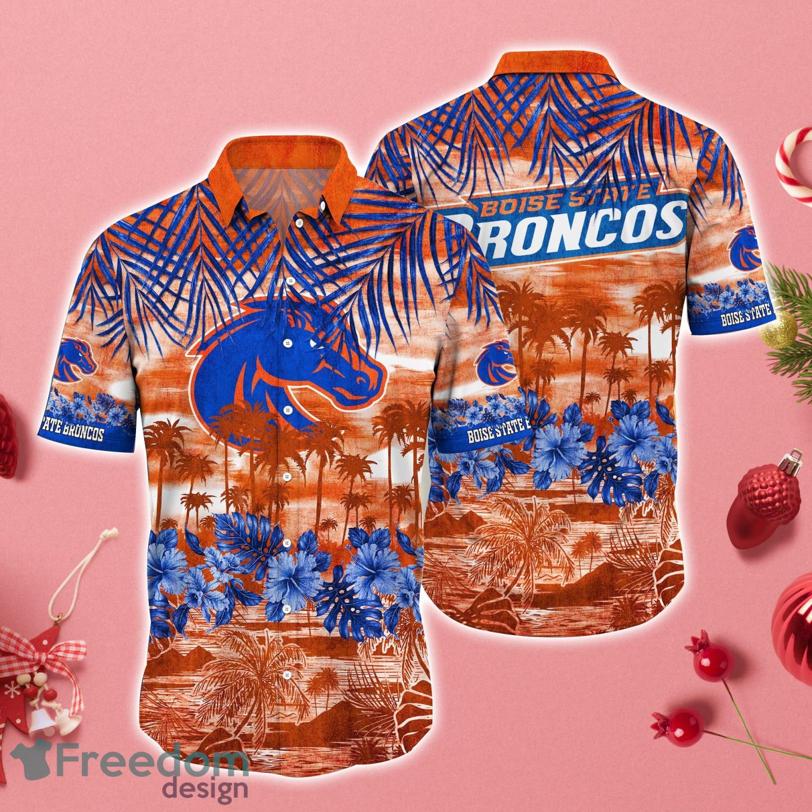 NCAA Boise State Broncos Flower Hawaiian Shirt 3D Shirt, Boise State Broncos  Christmas Gifts - T-shirts Low Price