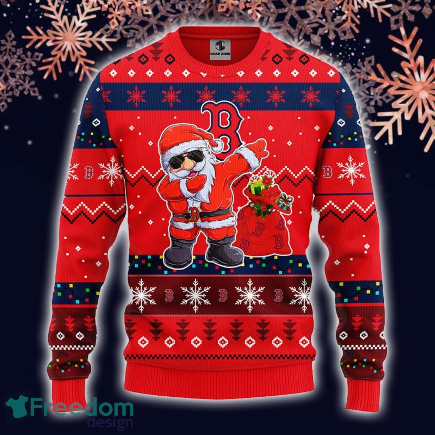 Red Sox Christmas Sweater Santa Claus Dabbing Boston Red Sox Gift -  Personalized Gifts: Family, Sports, Occasions, Trending