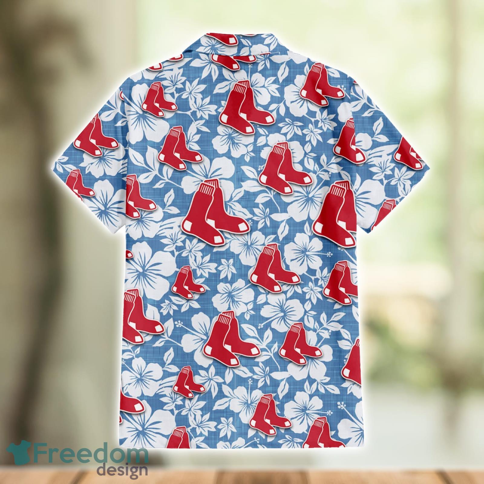 Boston Red Sox Team Hibiscus Pattern Aloha Hawaiian Shirt Summer