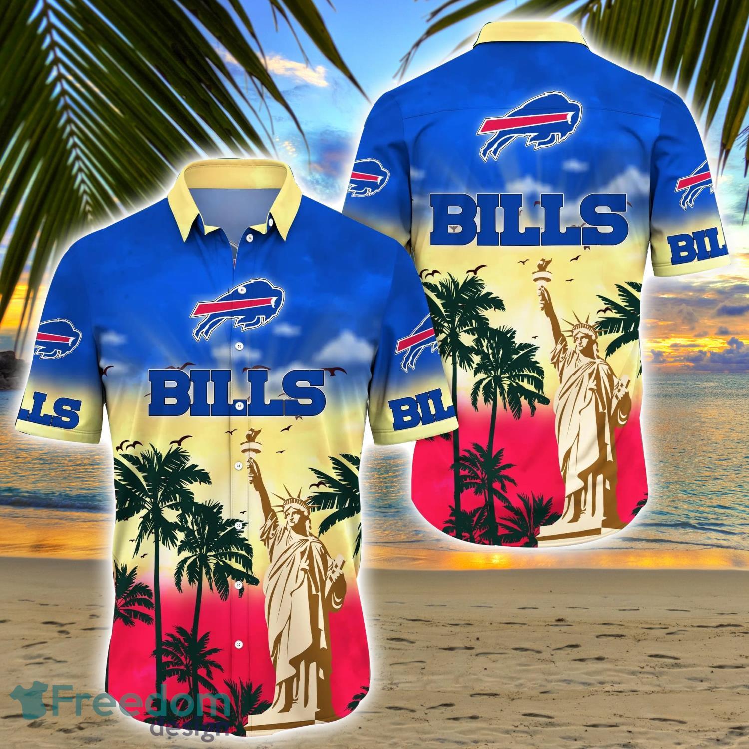 Chicago Cubs MLB Fans Statue of Liberty Summer Hawaiian Shirt